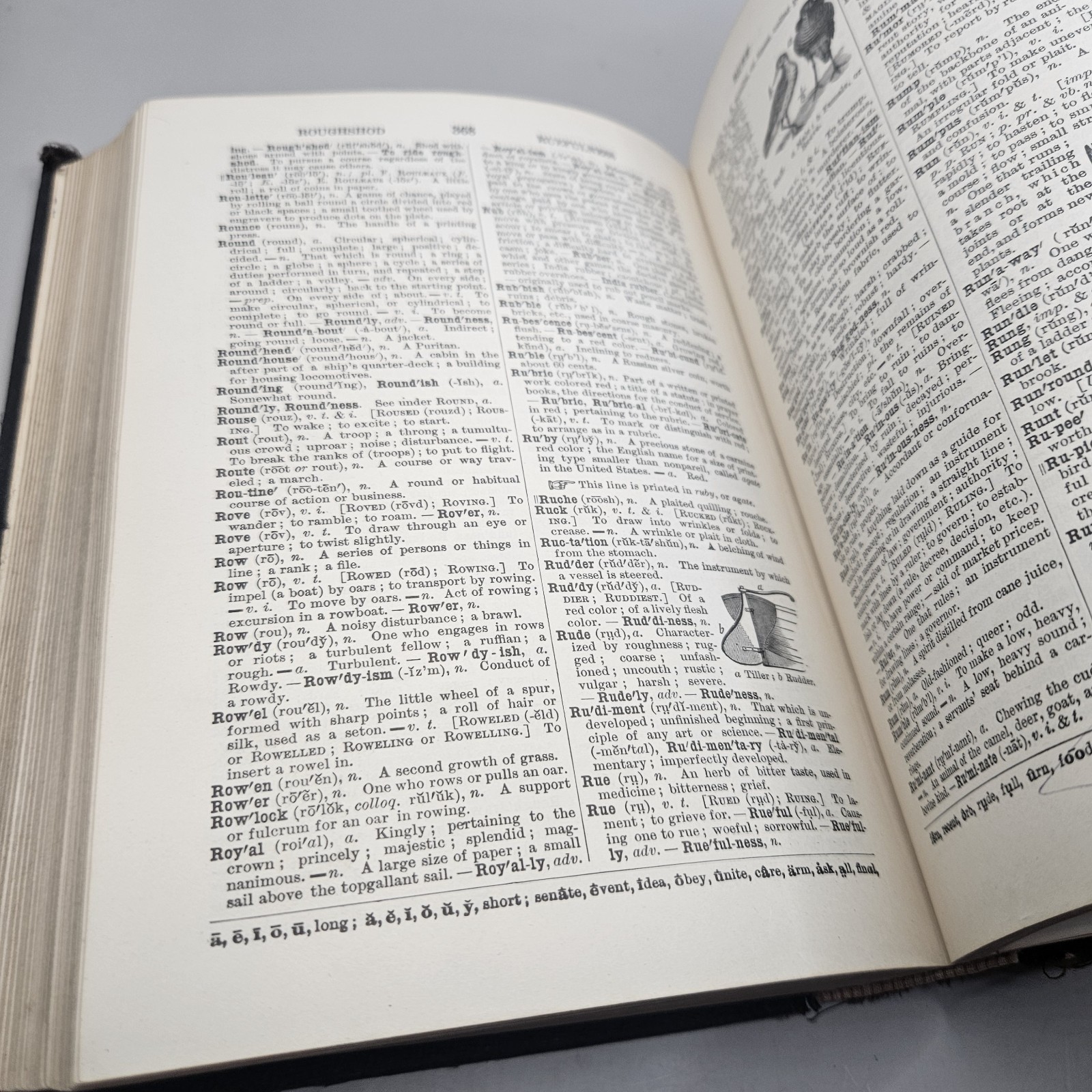 1892 Websters High School Dictionary 1st Abridged Edition Victorian Antique HC