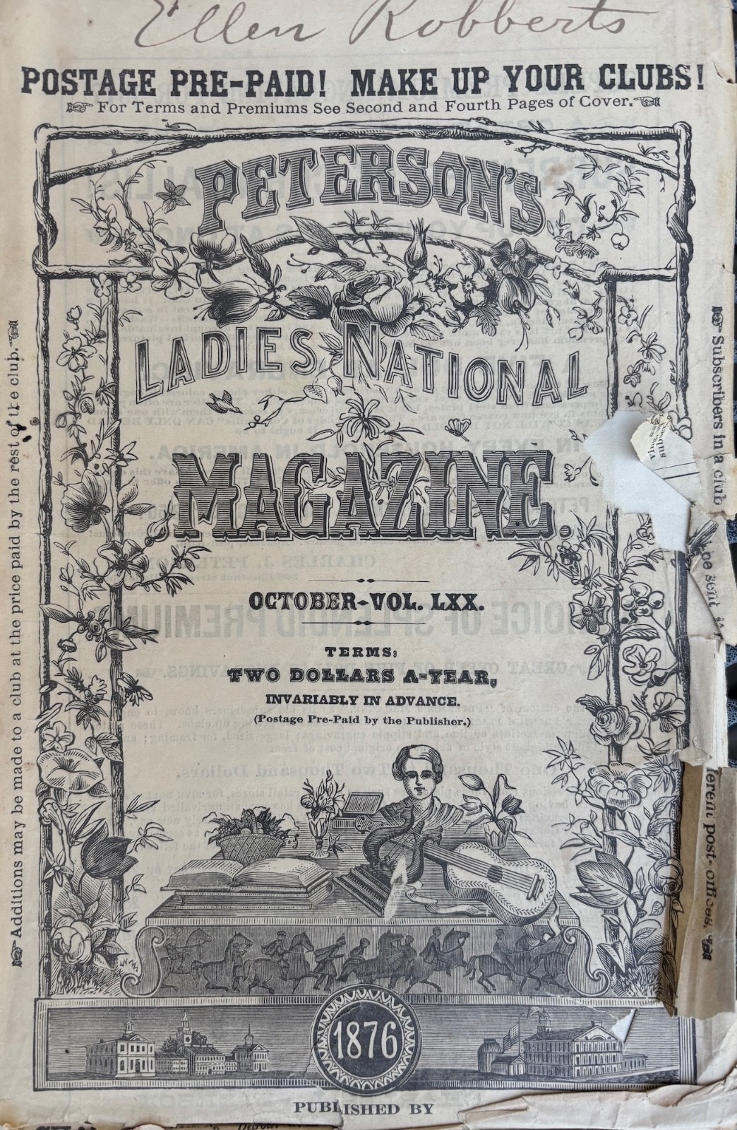 Peterson’s Magazine 1876 October Issue w/fashion plate