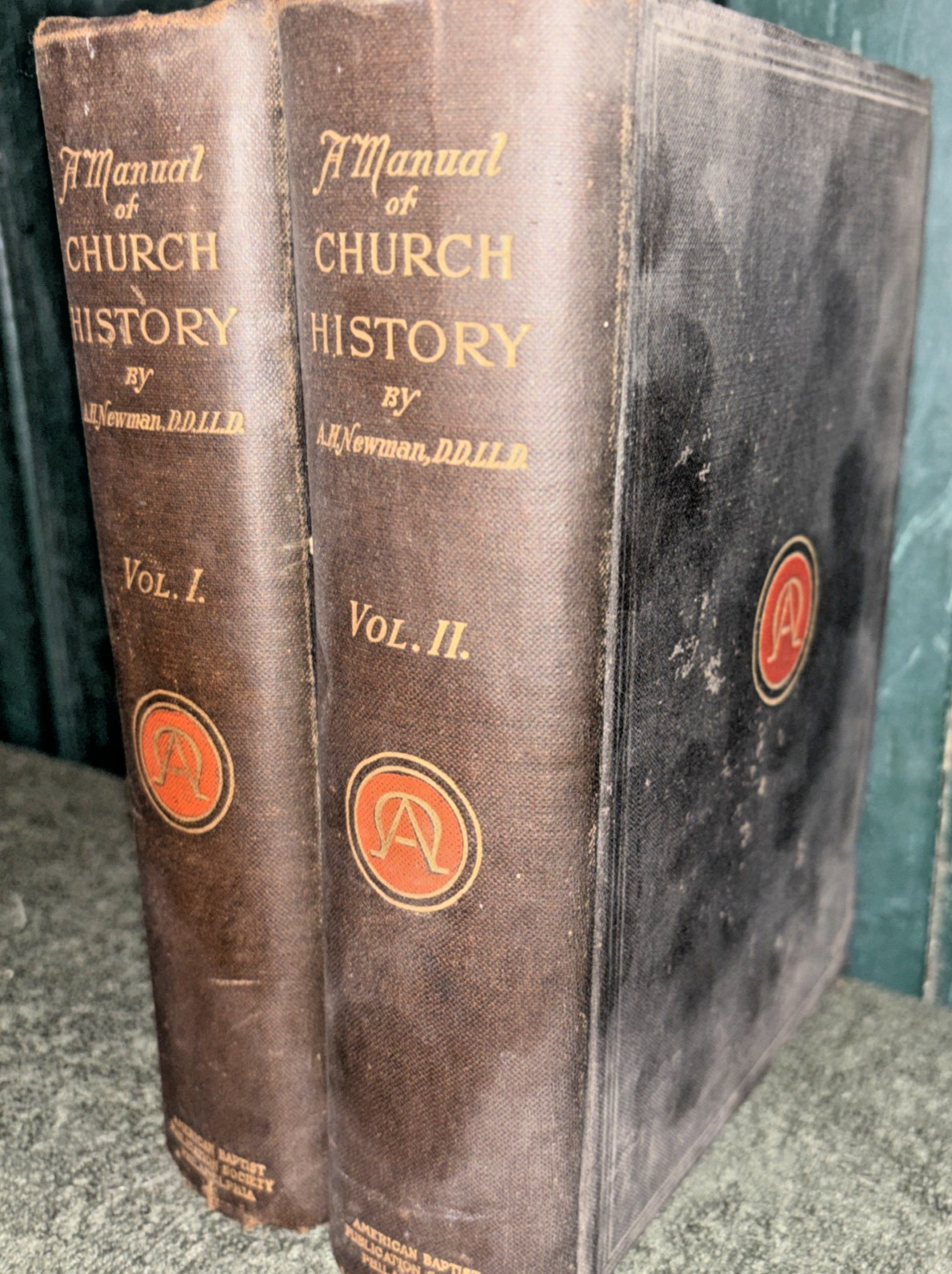 Antique 1910-11 Book: A Manuel of Church History (Volume I & II)