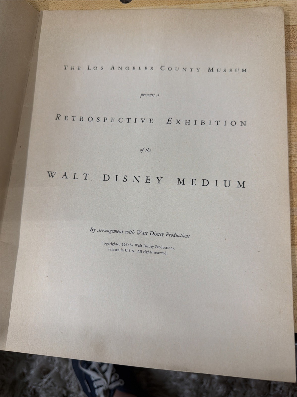 Retrospective Exhibition of Walt Disney Medium Los Angeles County Museum 1940
