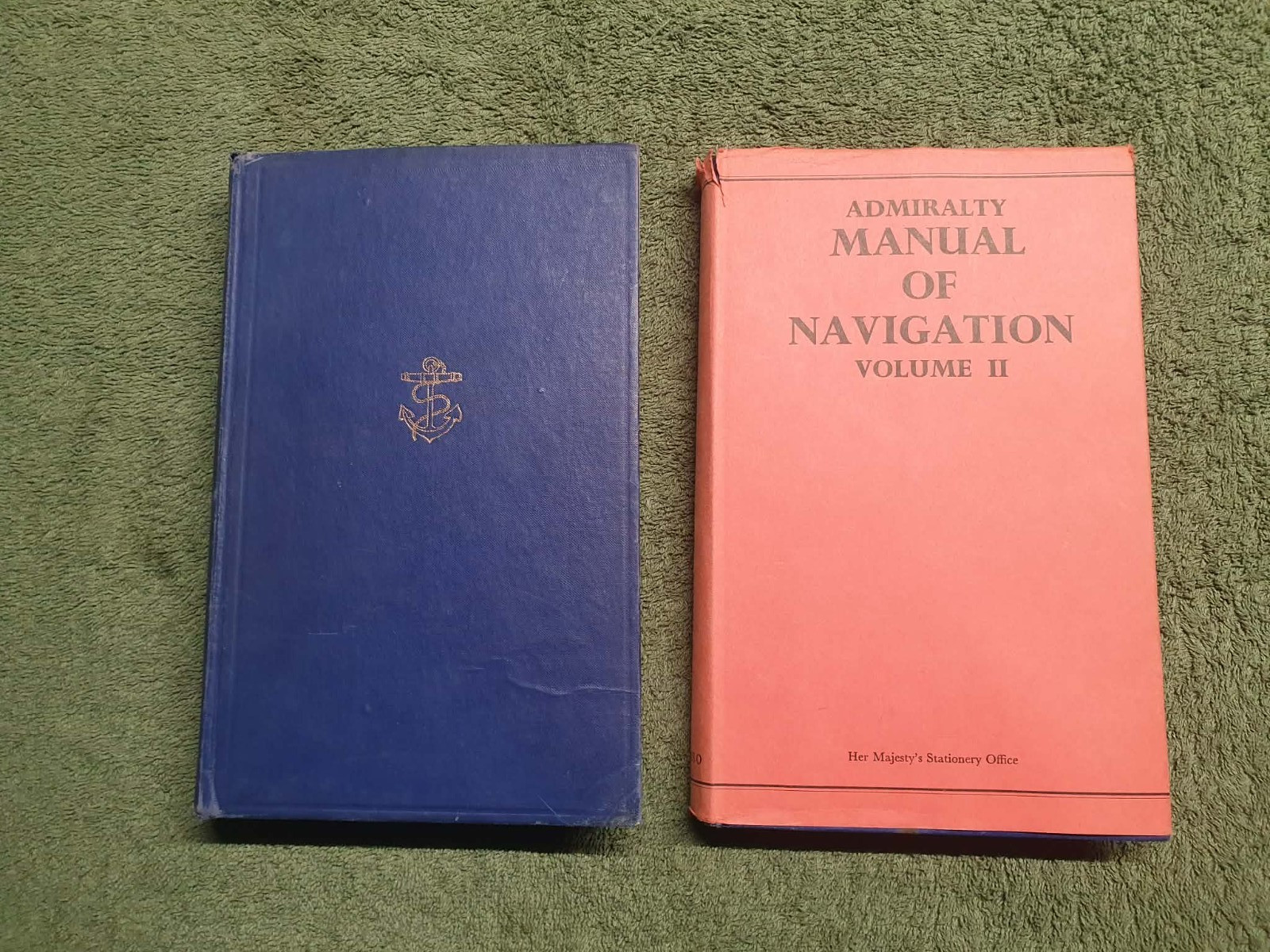 Vintage The Admiralty Manual Of Navigation Vol 1 & 2 HMSO Old Book Naval Navy