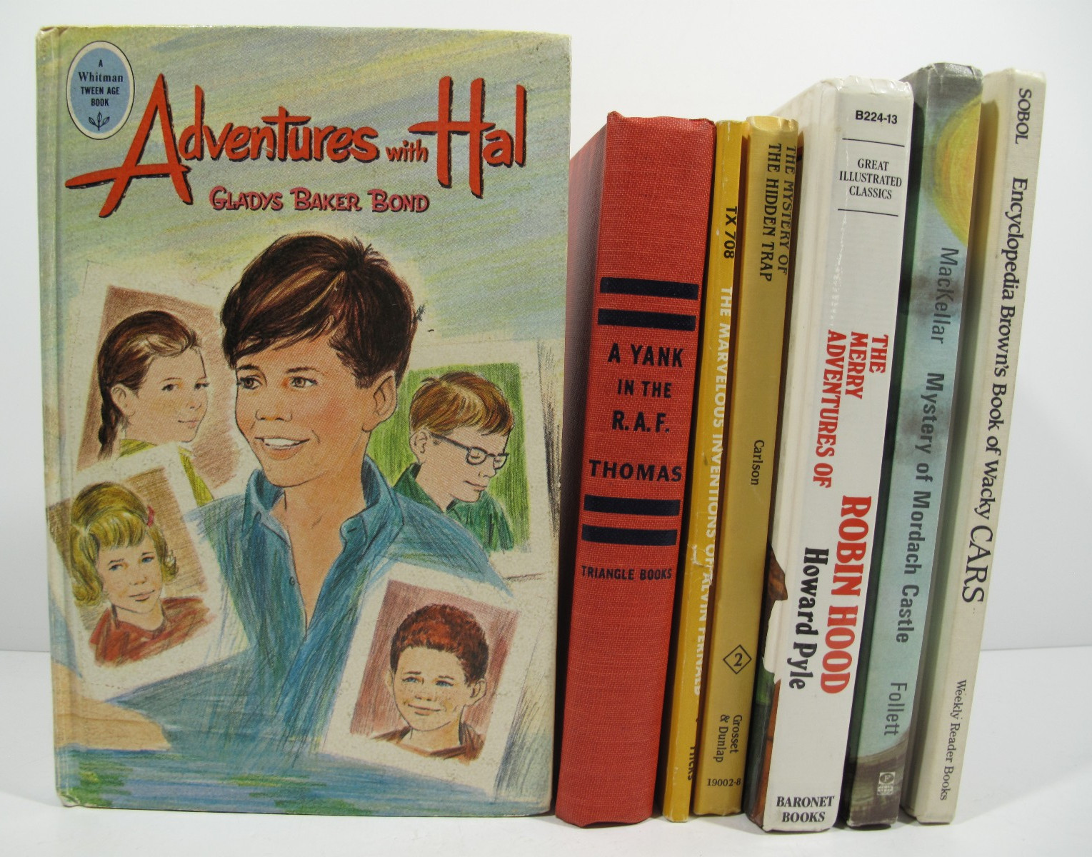 Lot of 7 VTG Young Adults Books~Robin Hood~Encyclopedia Brown~Mystery-1960s