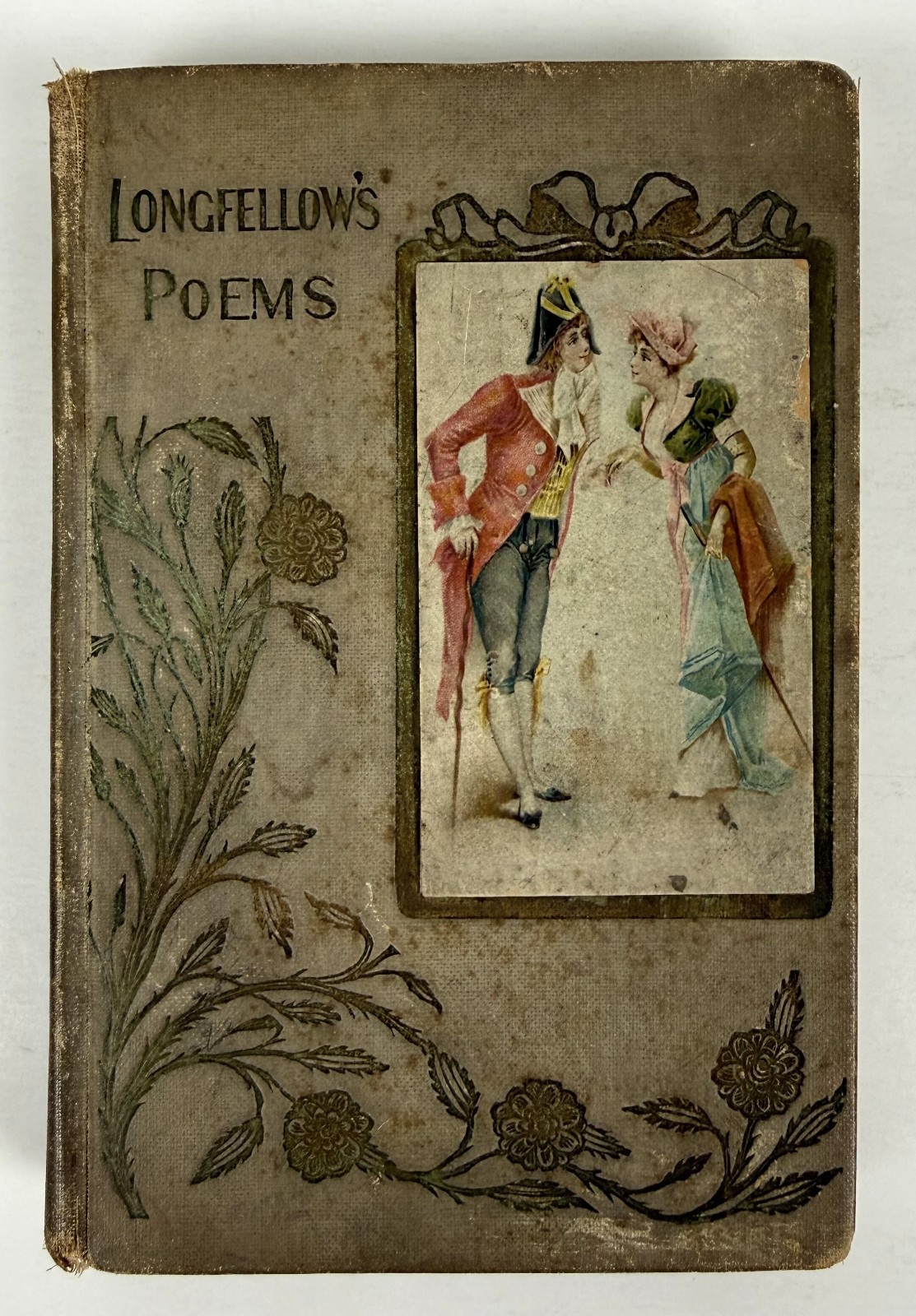Longfellow’s Poems 1901 W.B. Conkey Decorative Cloth Antique Poetry Hardcover