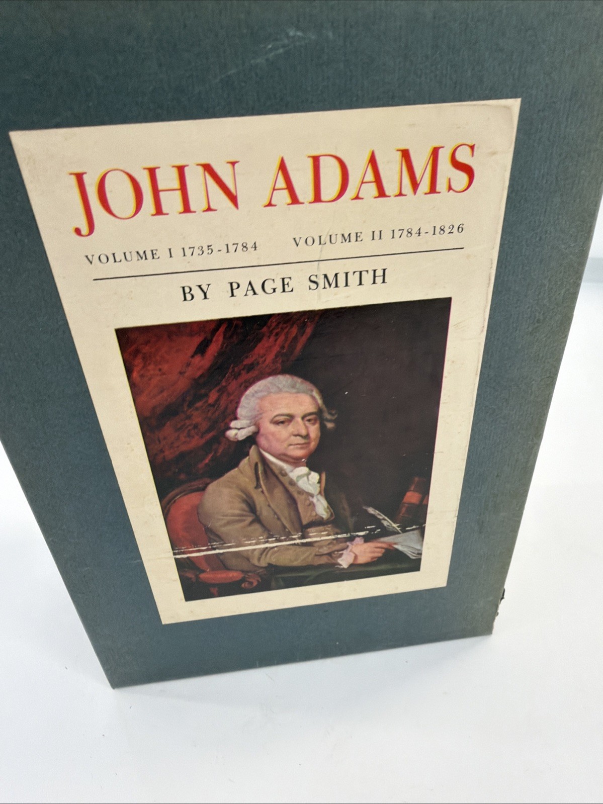 John Adams Boxed Set by Page Smith First Edition Hardcover Dust Jacket 2 Books