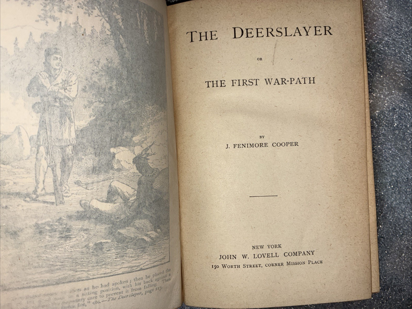 Deerslayer James F. Cooper Fine Binding Leather Marbled Leatherstocking book
