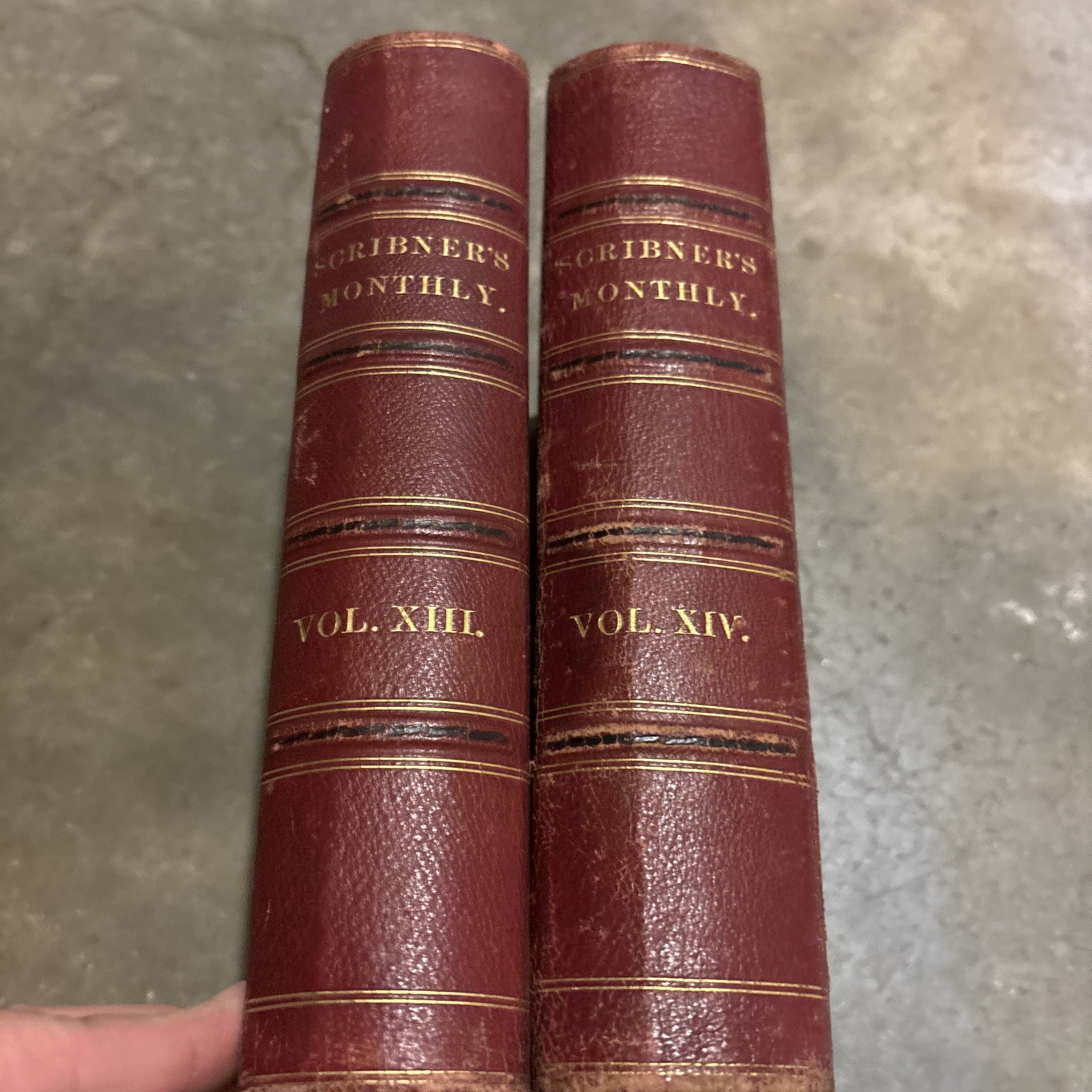 ANTIQUE Scribner’s Monthly – Bound Vol XIII & XIV 1876) / ILLUSTRATED