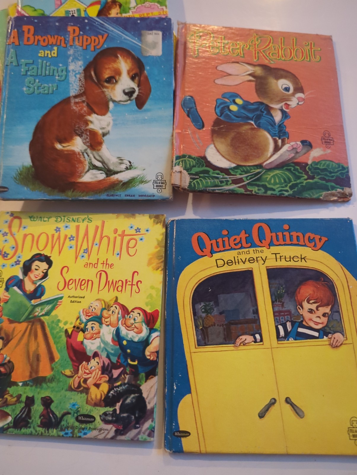 Lot Of 21 Vintage Whitman Tell-a-Tale Books For Children Reading Copies HC Vtg