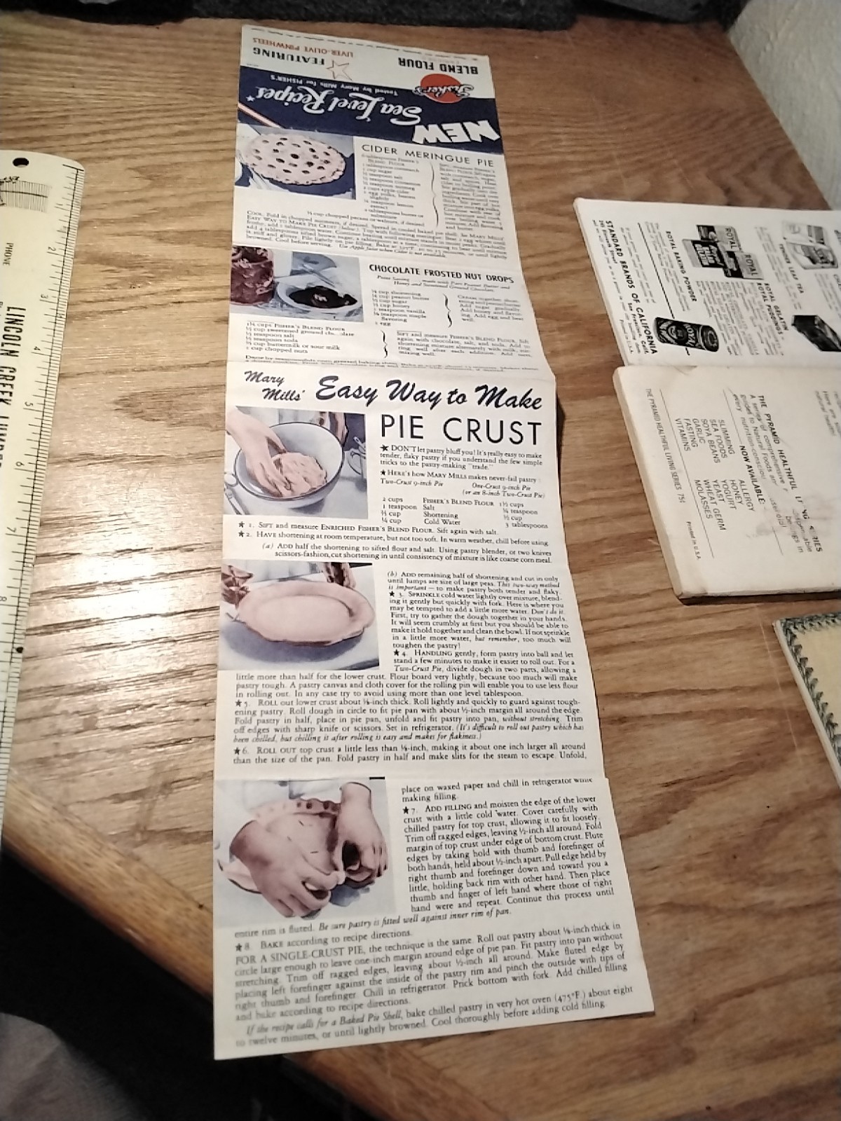 Lot Of 6 Vintage Neat Recipe Books/Pamphlets, Baking Related, None Mint Shape
