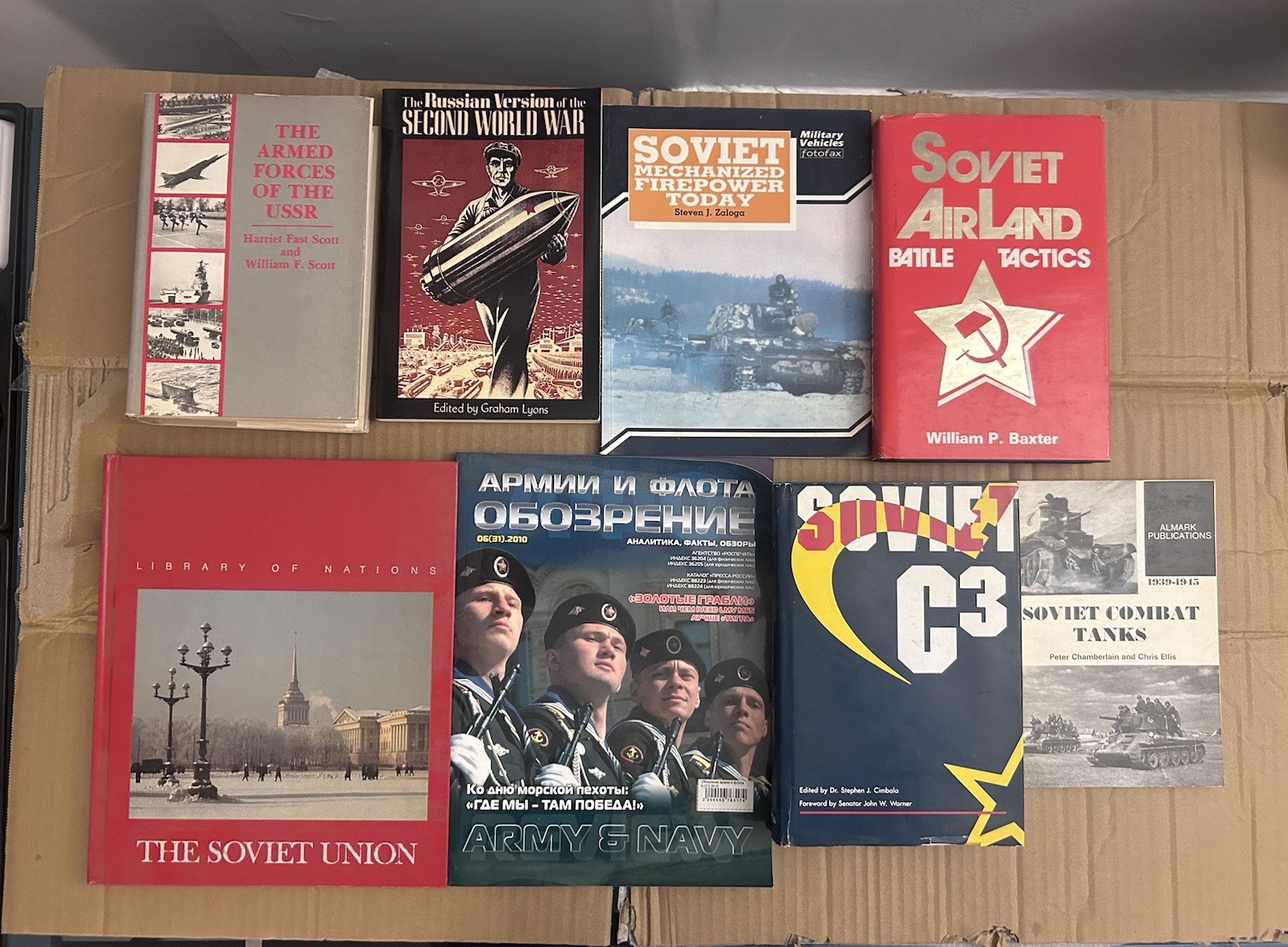 Soviet Cold War Military History Book Lot 8 – USSR. Army Reference Collection