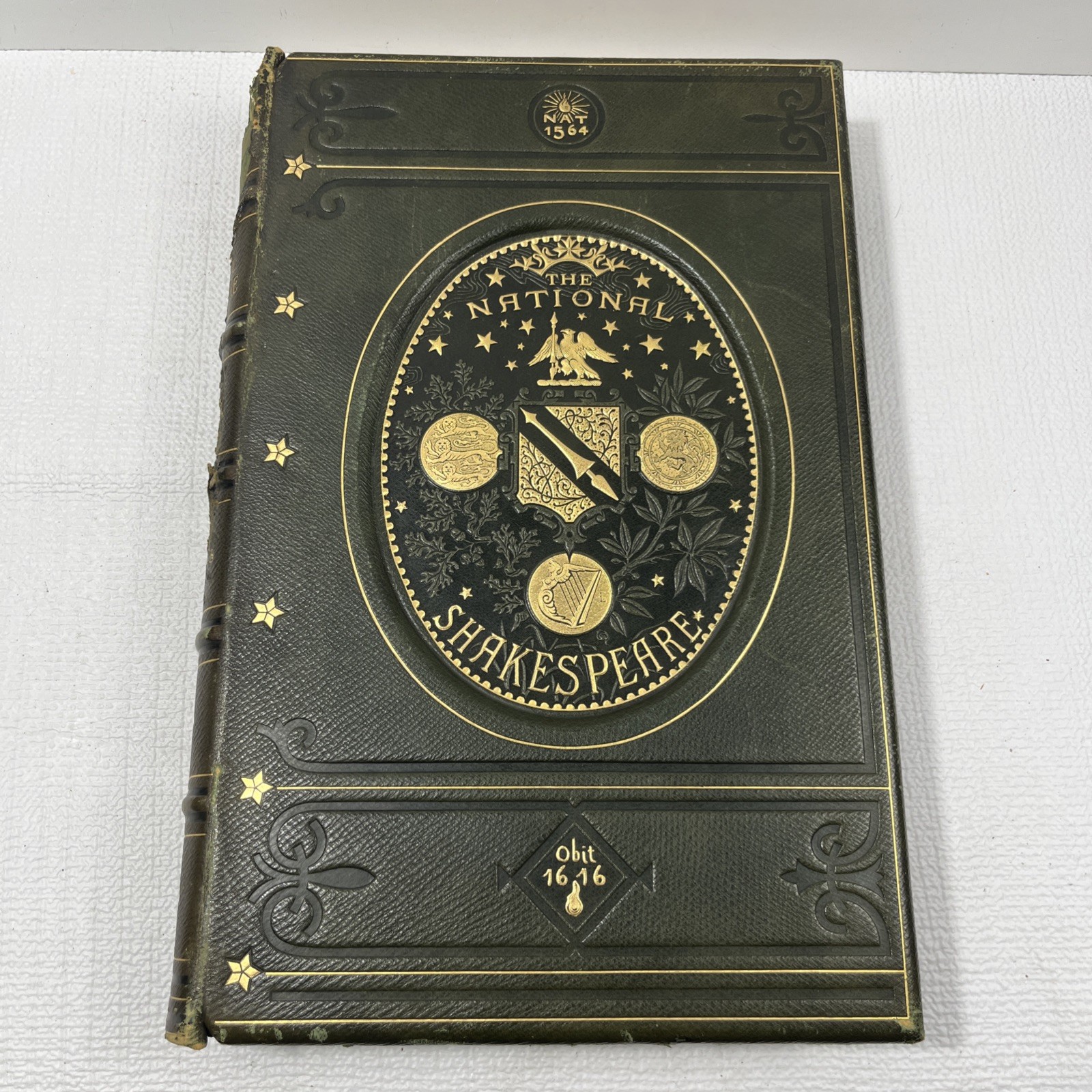 1888 The National Shakespeare Lg Format Leather Bound illustrated Tragedies V 3