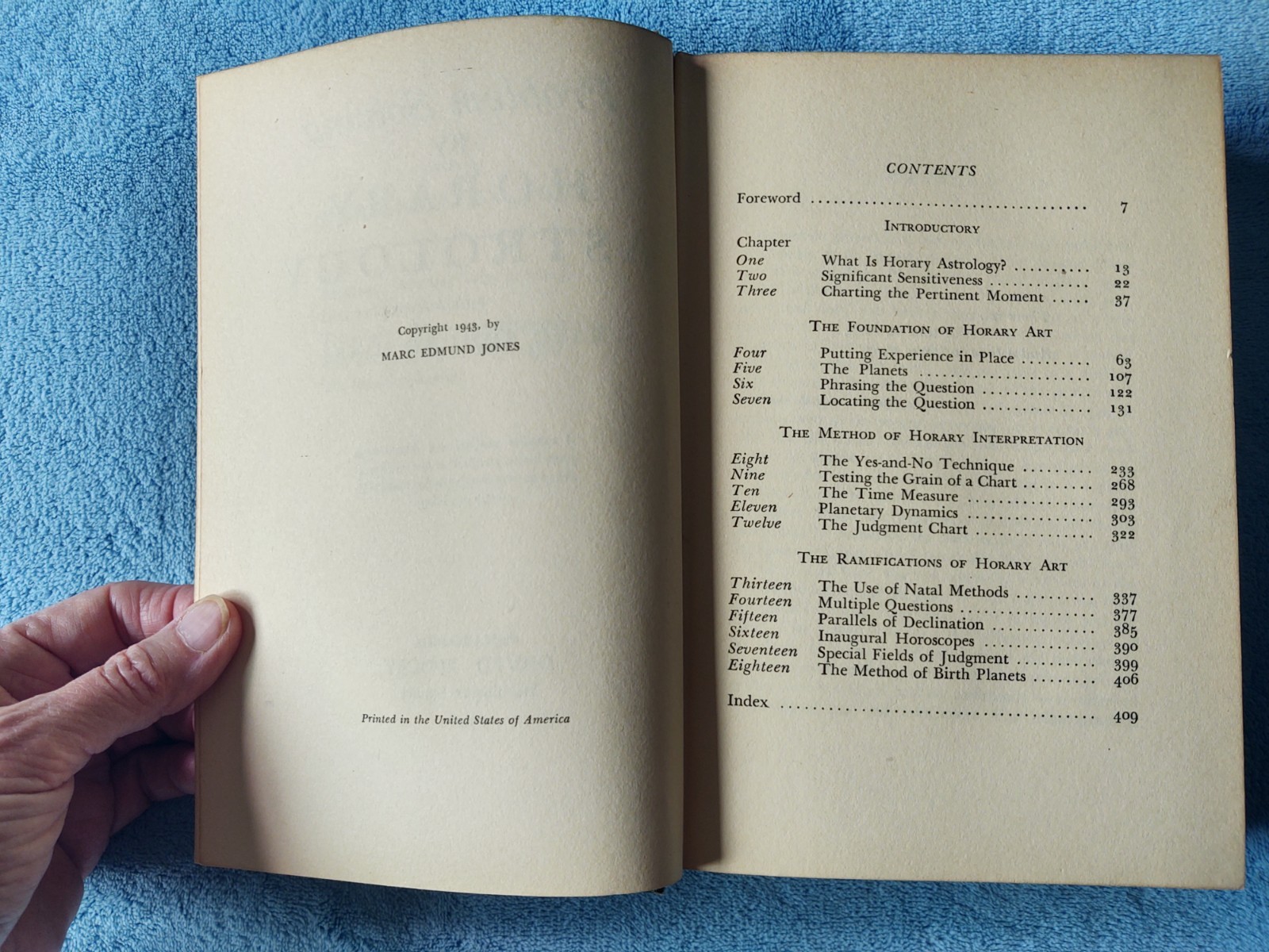 Problem Solving by Horary Astrology Marc Edmund Jones 1946 HC First Edition
