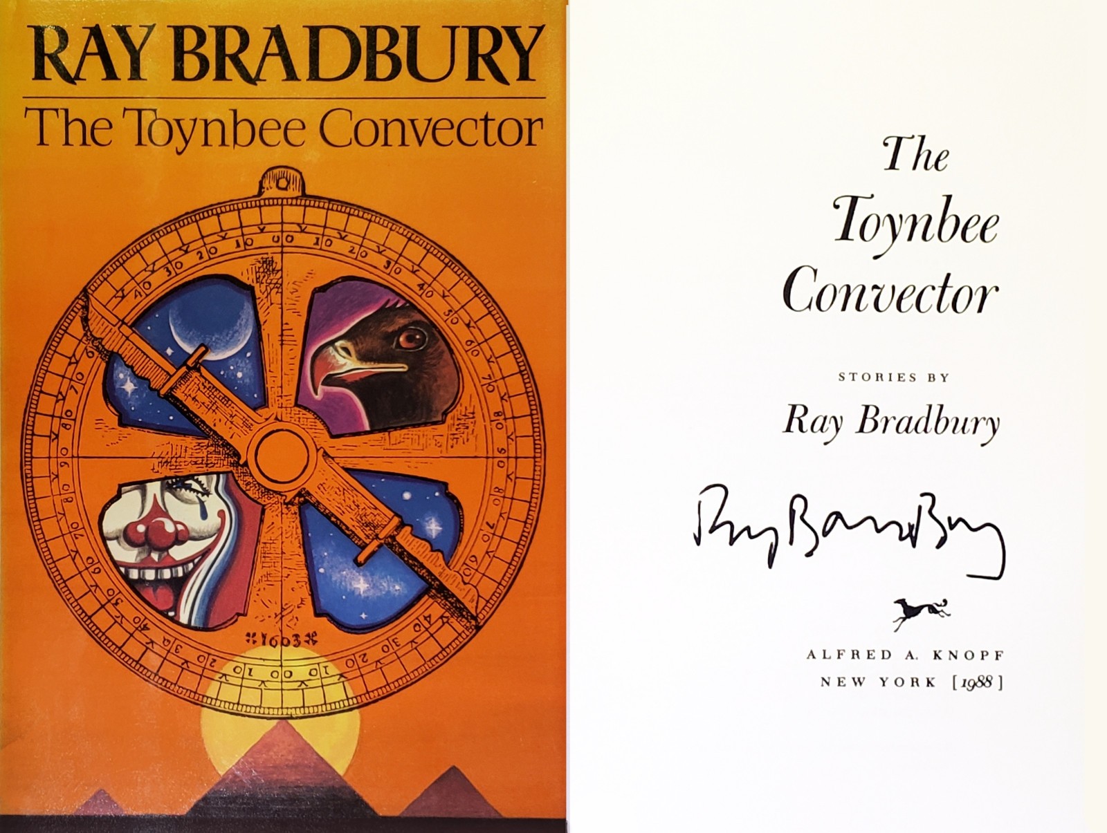 Ray Bradbury Signed The Toynbee Convector First Edition