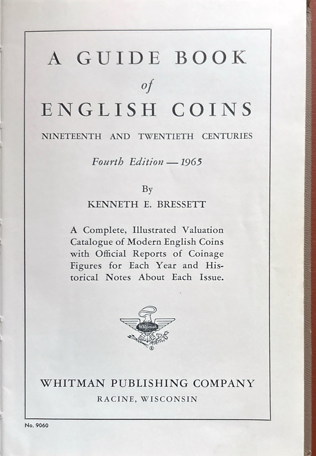 1965 Guide Book English Coins Bressett 4th Edition Whitman 19th & 20th Centuries