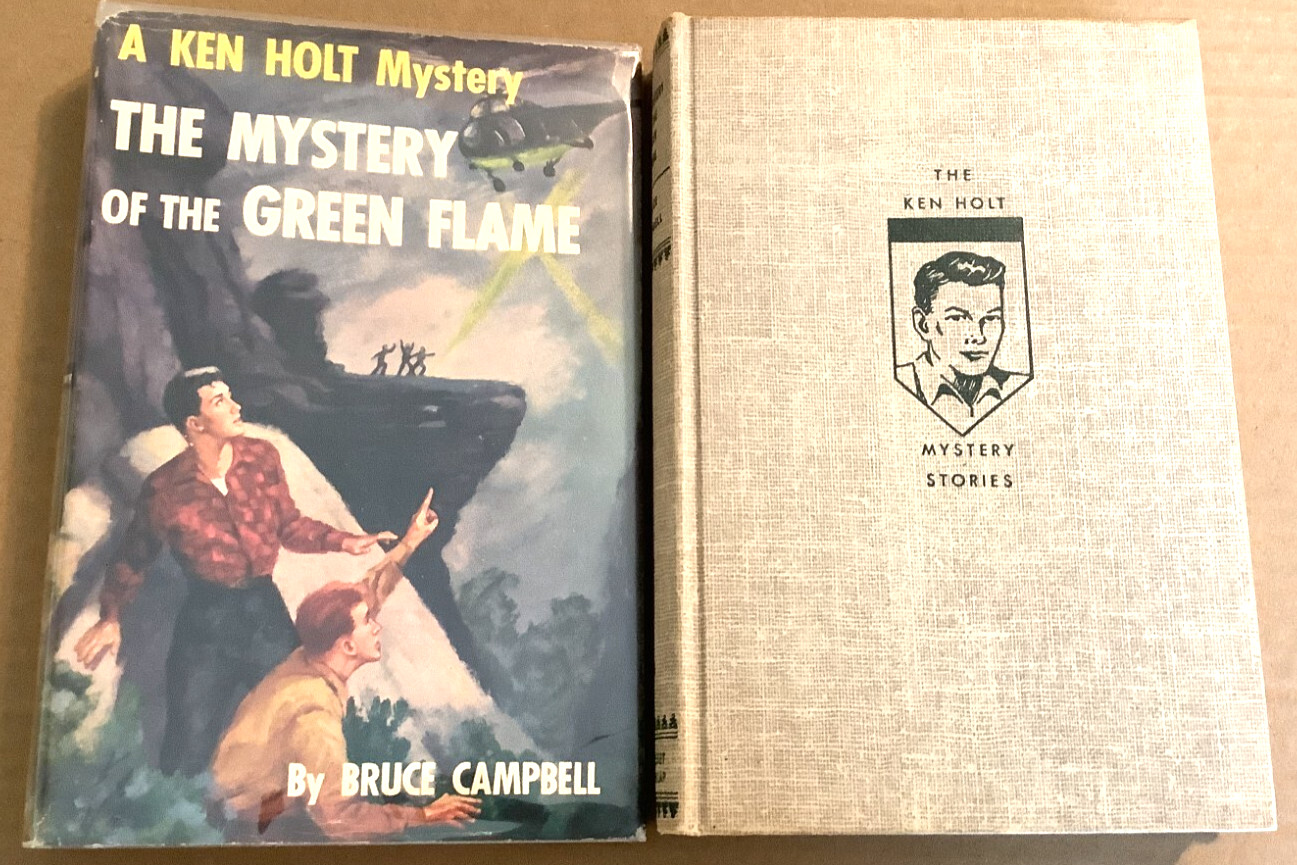VG 1955 HC DJ First Edition Ken Holt #10 Mystery Green Flame Bruce Campbell