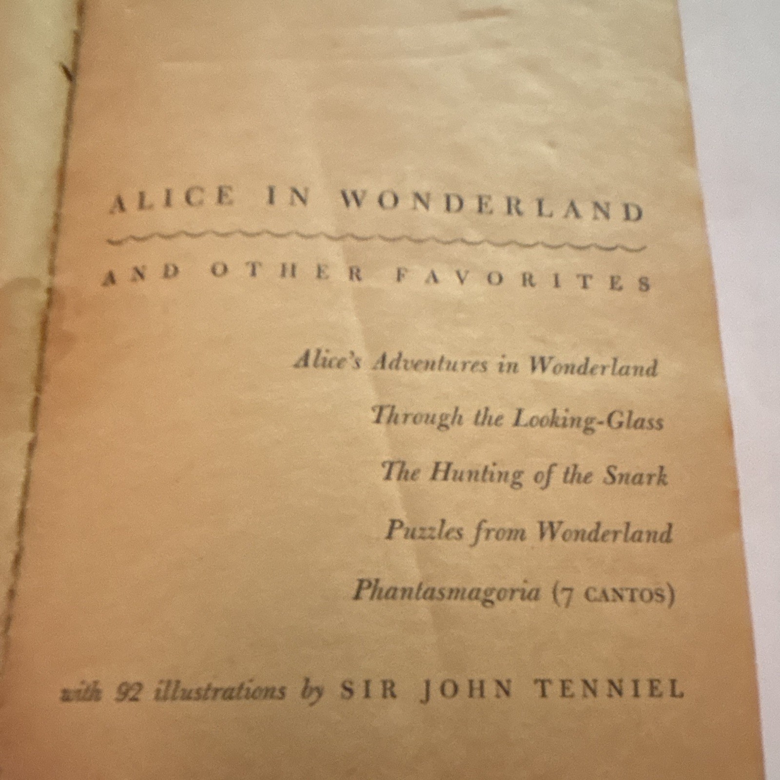 Lewis Carroll Alice in Wonderland and Other Favorites Softcover 1951 Illus.