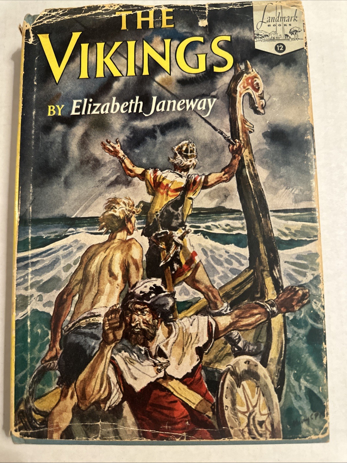 Vintage 1951 The Vikings by Elizabeth Janeway, #12 Hardcover from Landmark Books