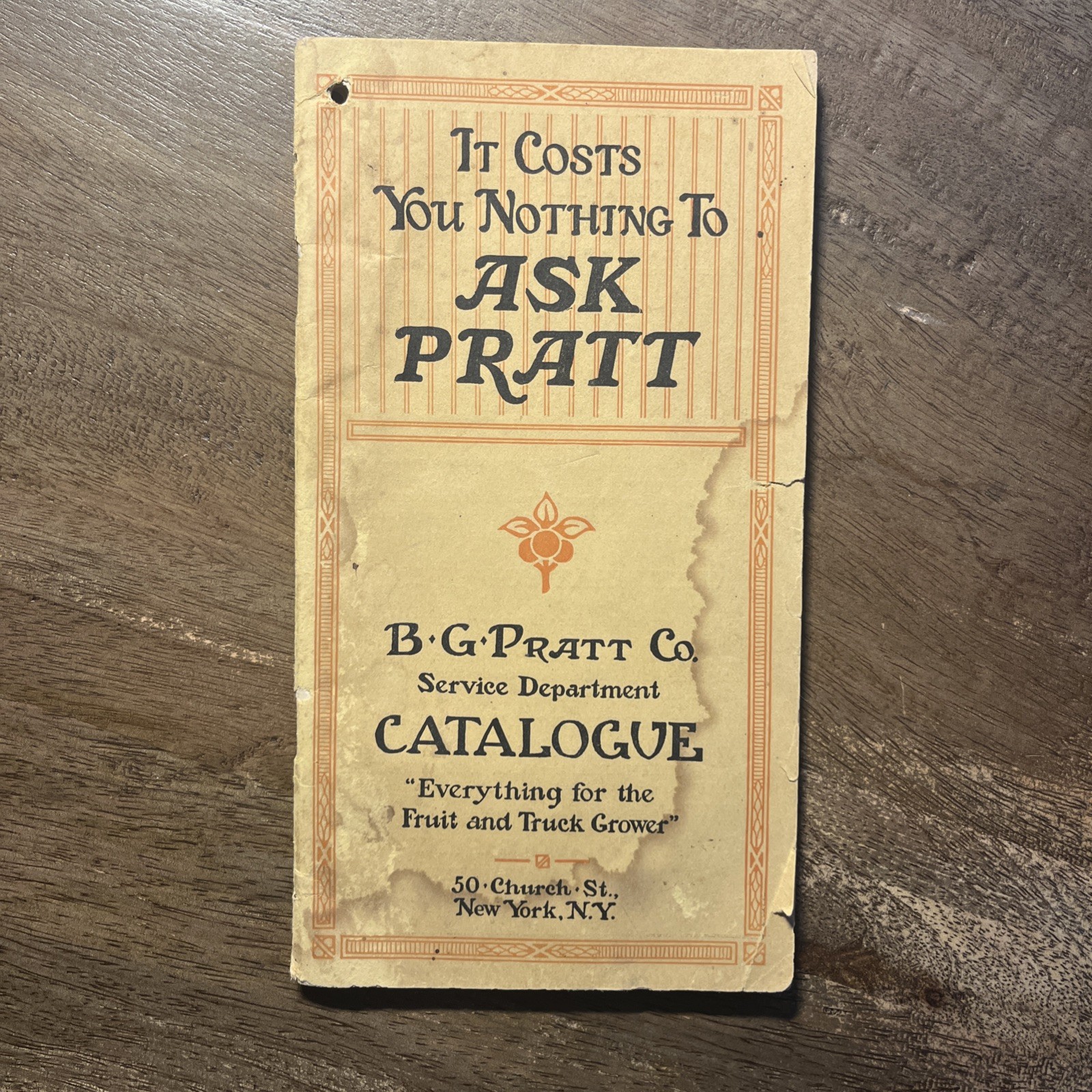 1915 B.G. Pratt Co. Service Department Complete Catalog New York, NY