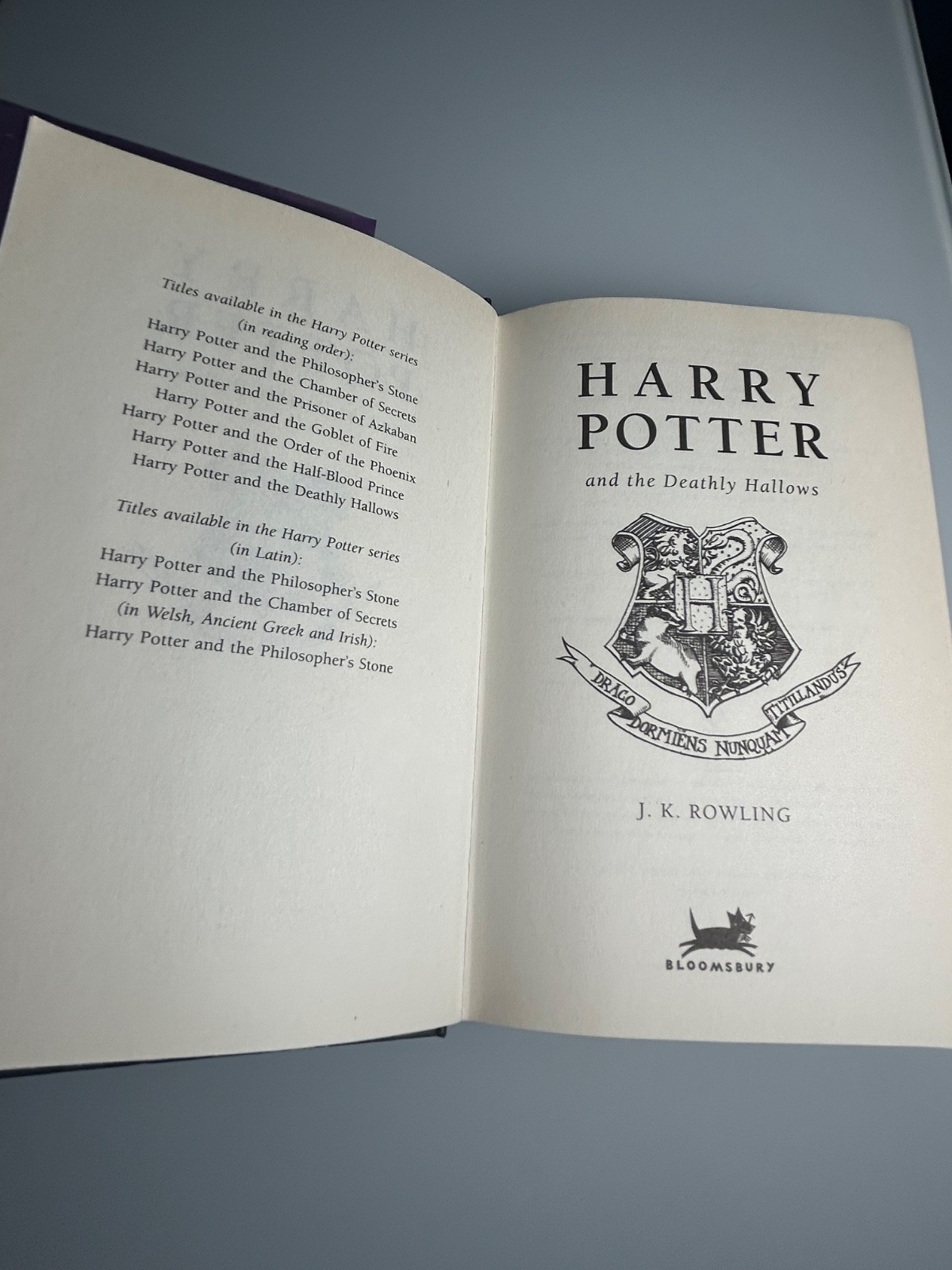 Harry Potter And the Deathly Hallows By J. K. Rowling, UK 1st 1st Original DJ