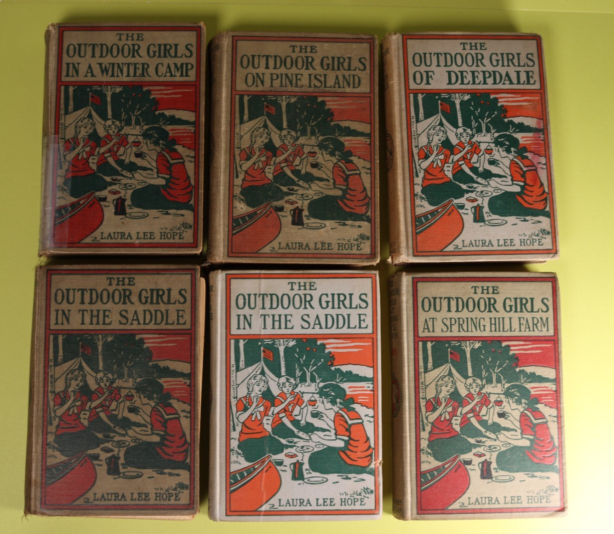 The Outdoor Girls by Laura Lee Hope Antique 1913 – 1927 Hardcover Books Lot of 6