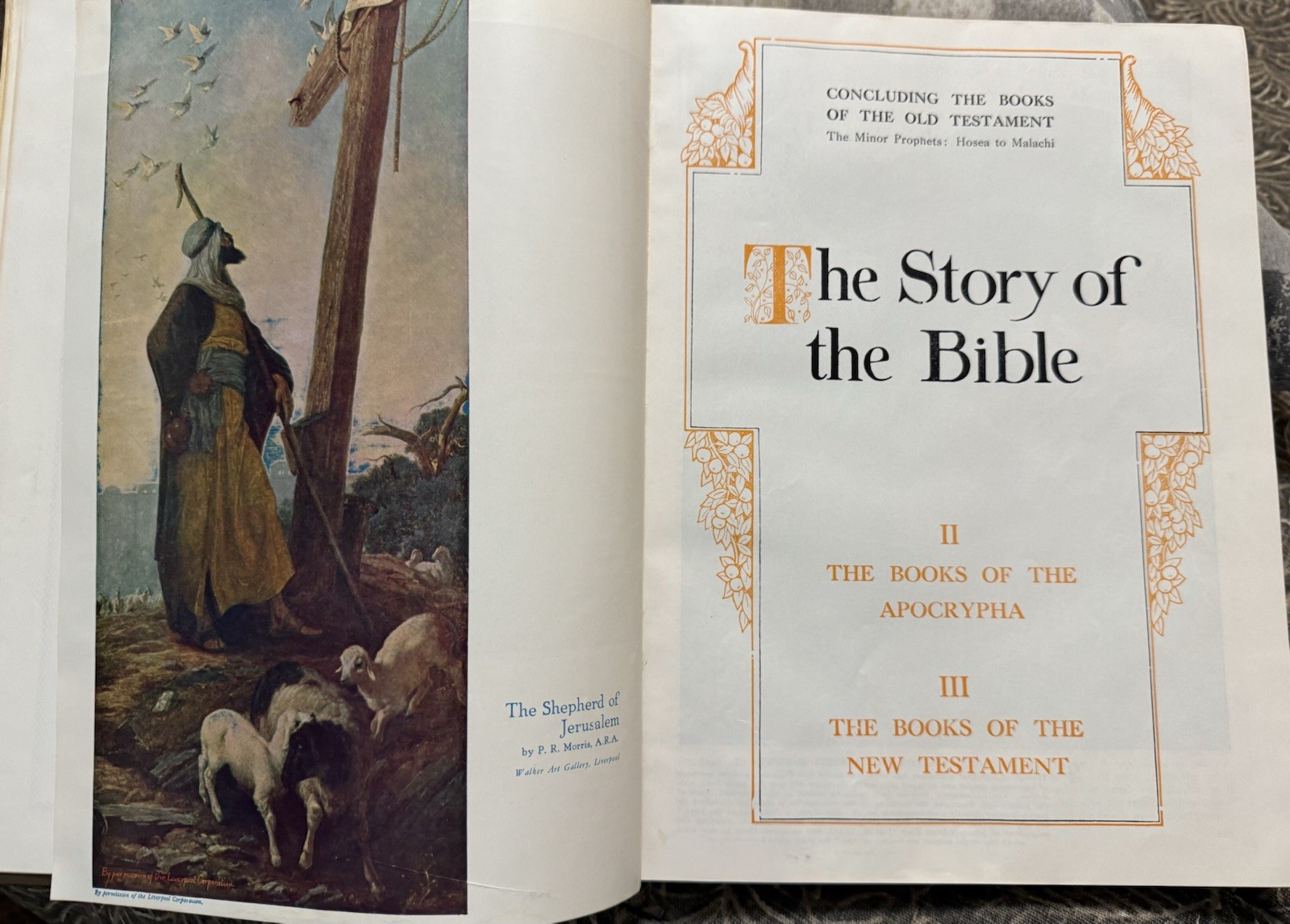 The Story of the Bible in Two Volumes Living Writers of Authority 1953 Wm H Wise