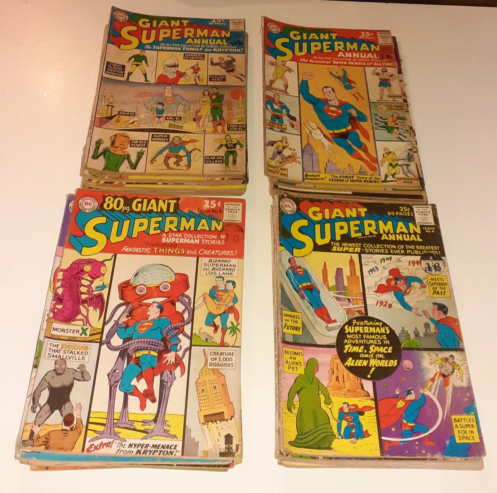 Huge DC COMICS EARLY SILVER-AGE lot USA 1961-65 Batman Superman Flash 80pg GIANT