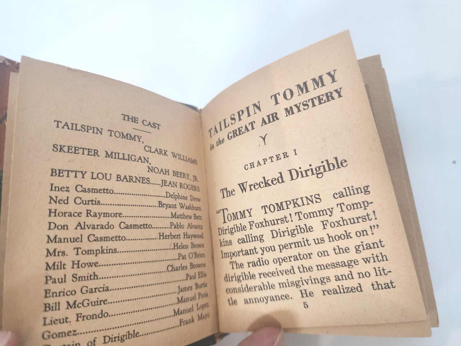 TAILSPIN TOMMY GREAT AIR MYSTERY Hal Forrest BIG LITTLE BOOK 1st Edition MOVIE