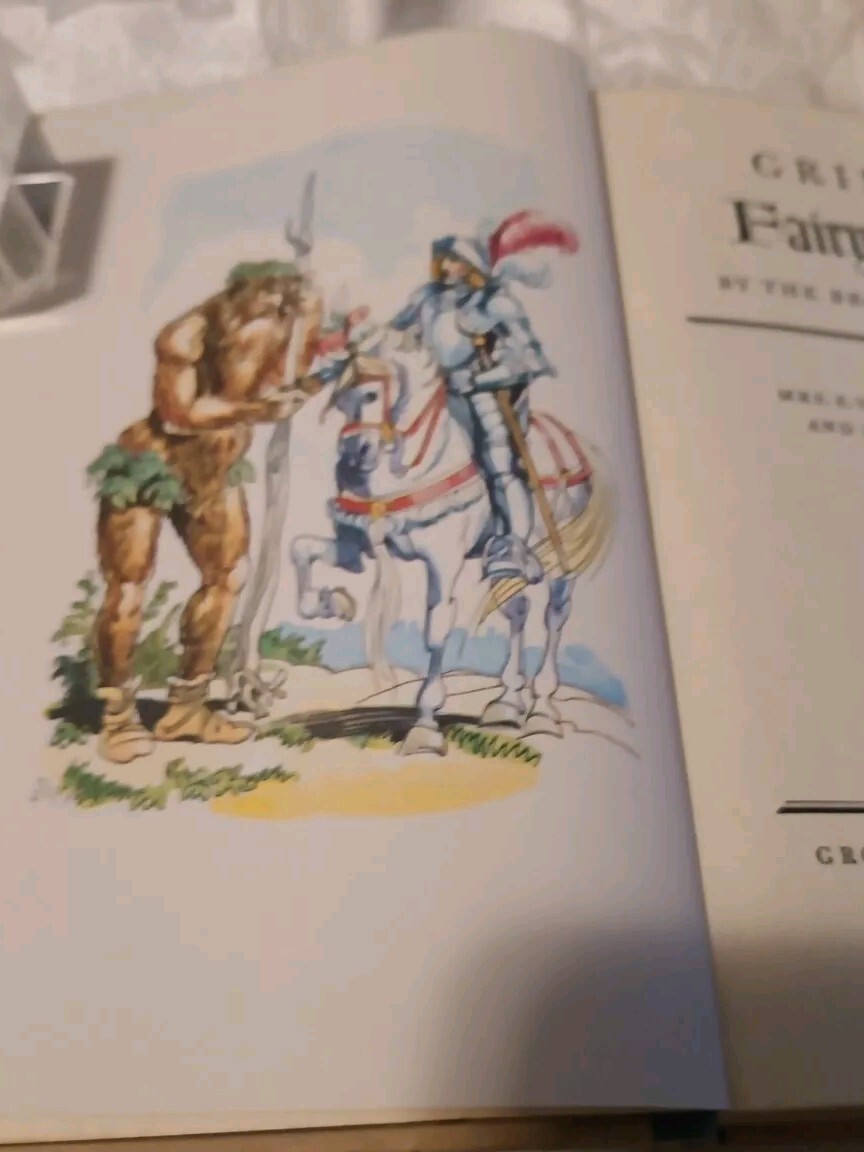 Vintage Grimms Fairy Tales (n.d.) Illustrated Junior Library Book Estate