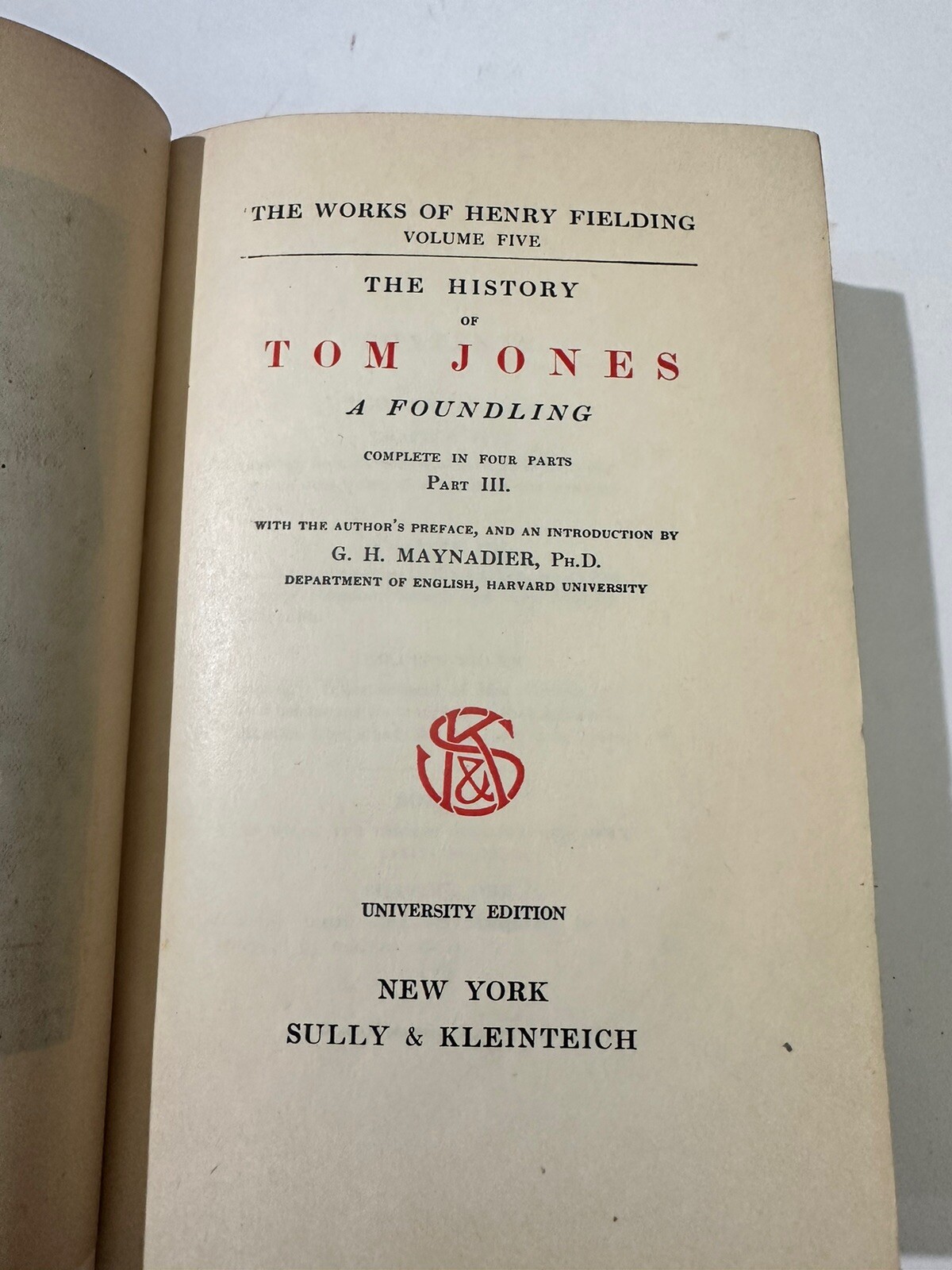 Henry Fielding – Novels – 1903 Illust’d Vol I III IV V Missing Vol II And VI