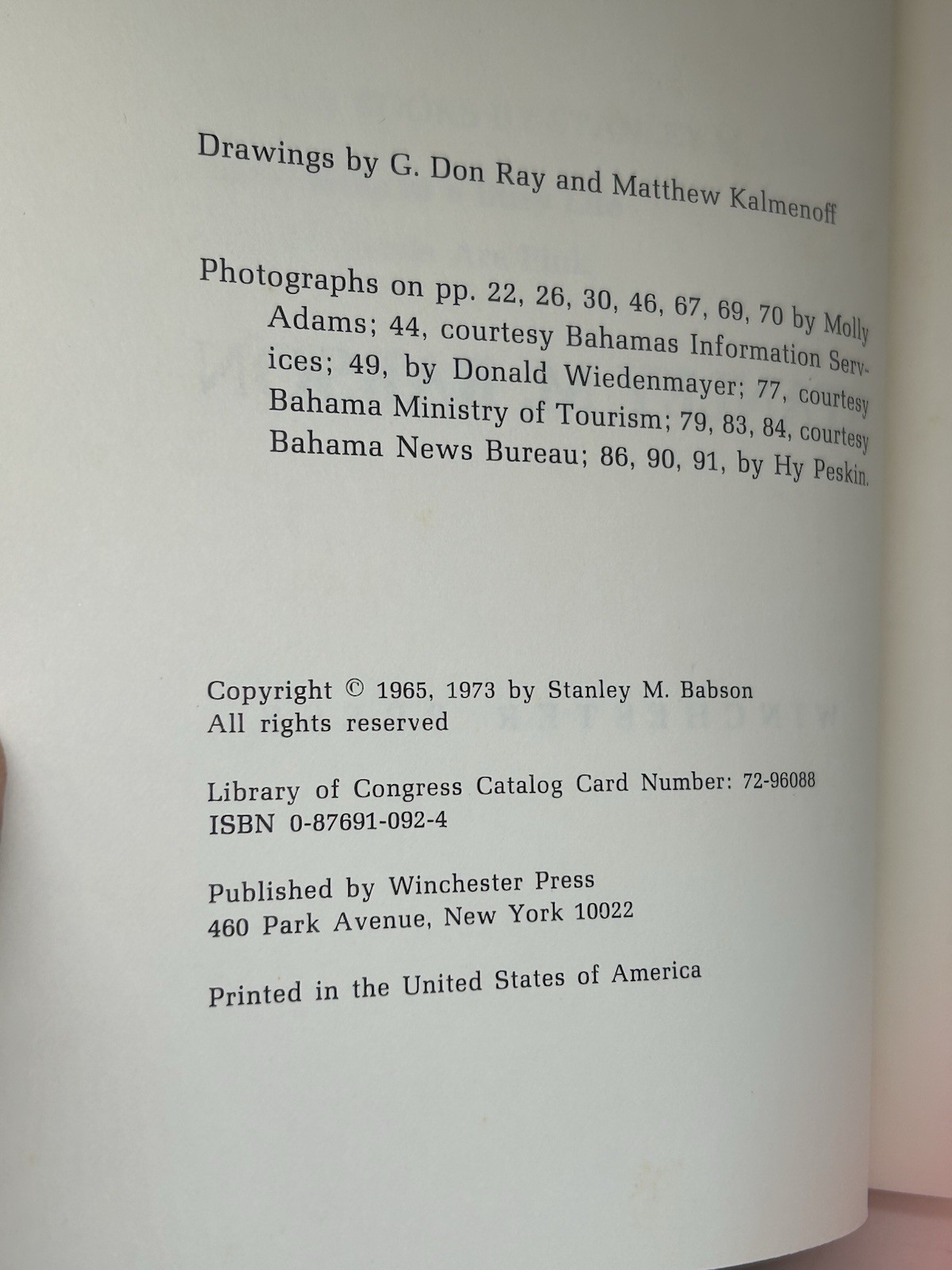 Stanley M Babson BONEFISHING Revised Edition 1973 HC DJ