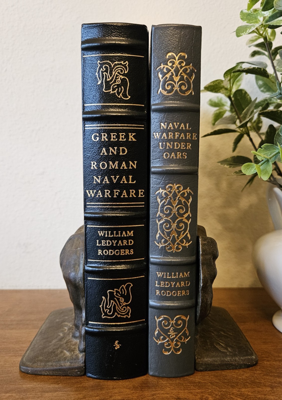 LOT Easton Press Naval Warfare Under Oars & Greek and Roman Naval Warfare FINE!