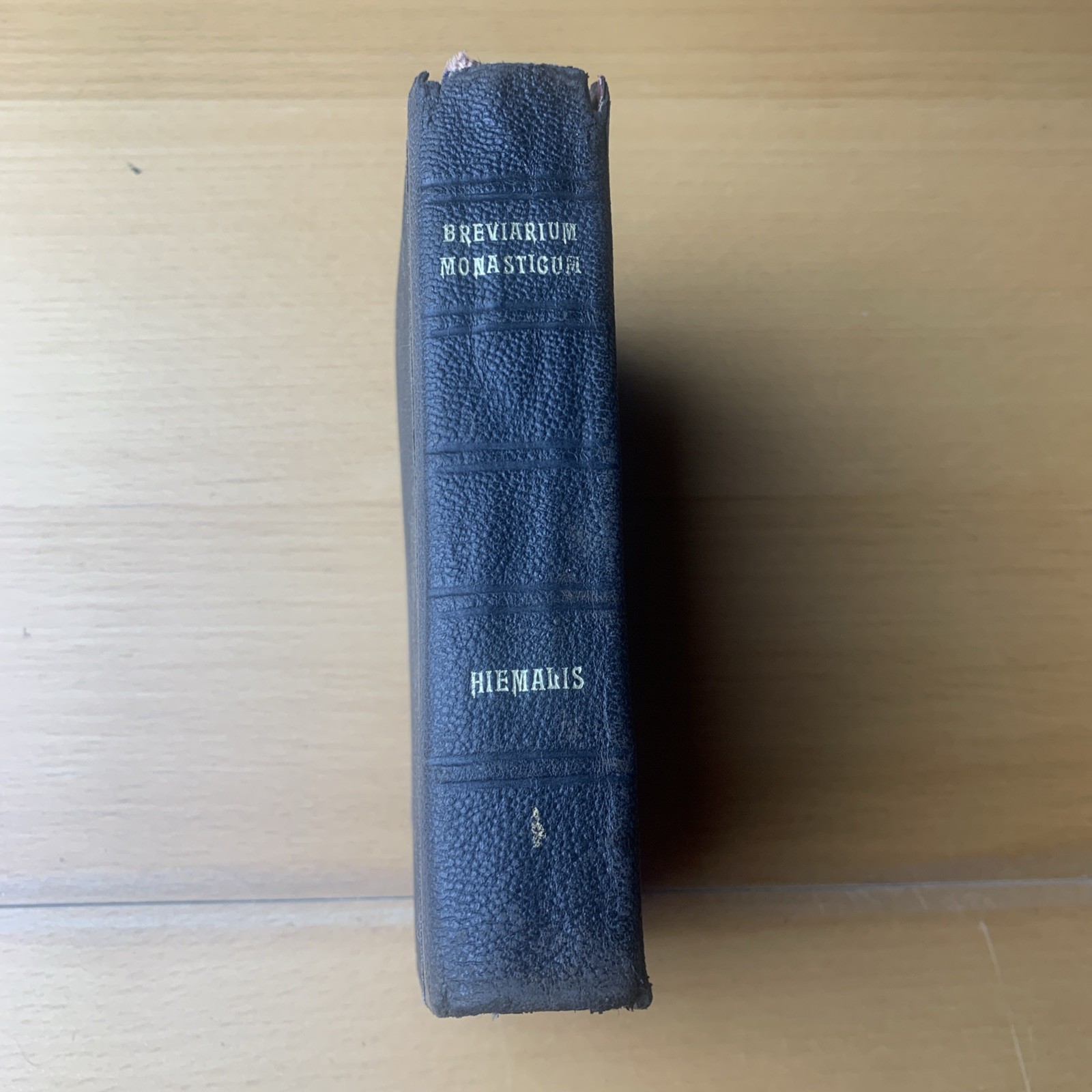 1935 Brevarium Monasticum Religious Book Black Hardcover Paris Hiemalis