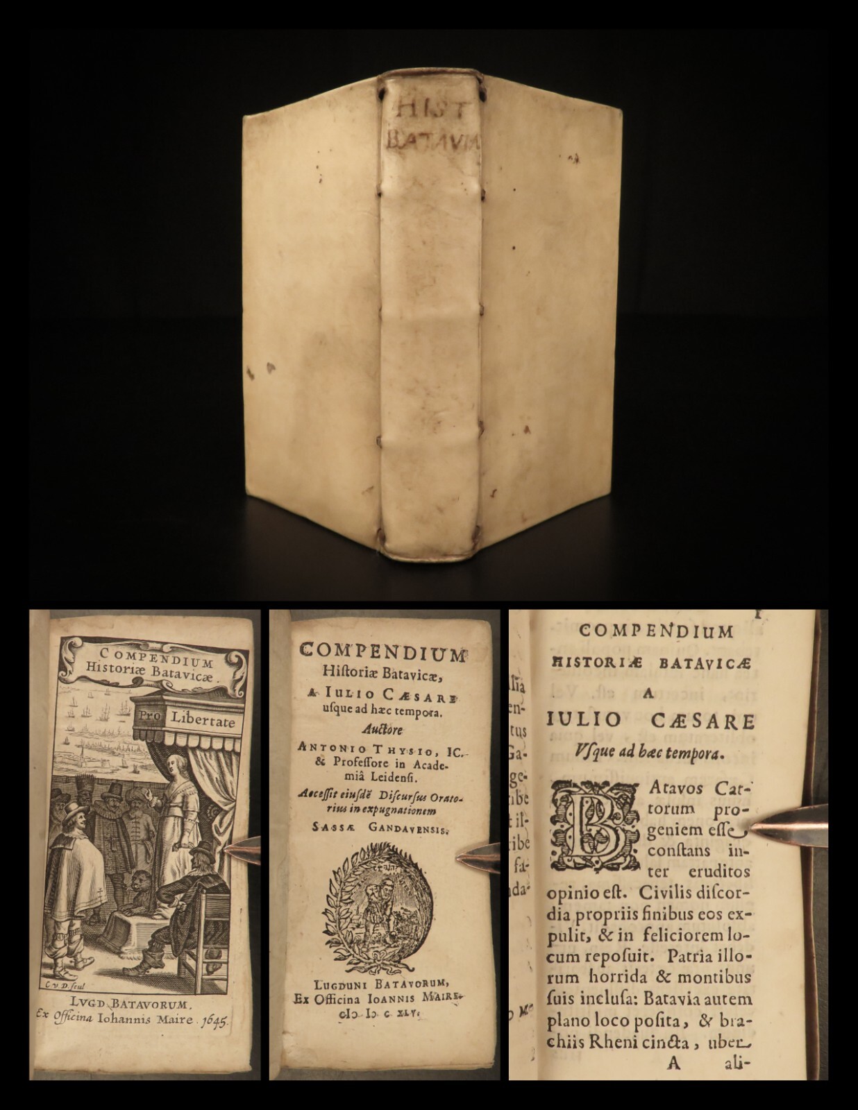 1645 1ed Dutch History Netherlands Eighty Years War Batavia Portugal Thysius