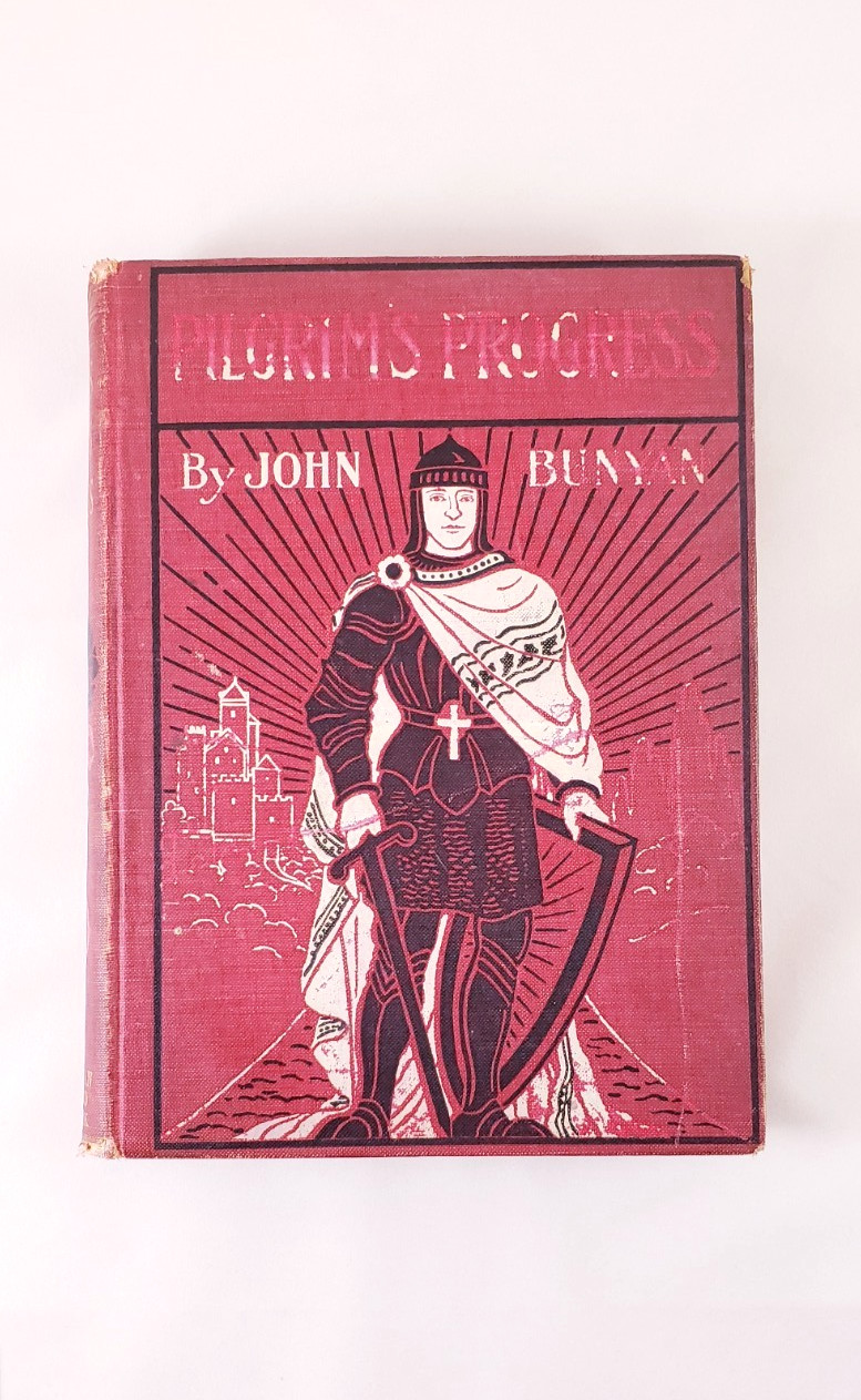 Antique The Pilgrims Progress John Bunyan The Christian Herald Red Line Edition