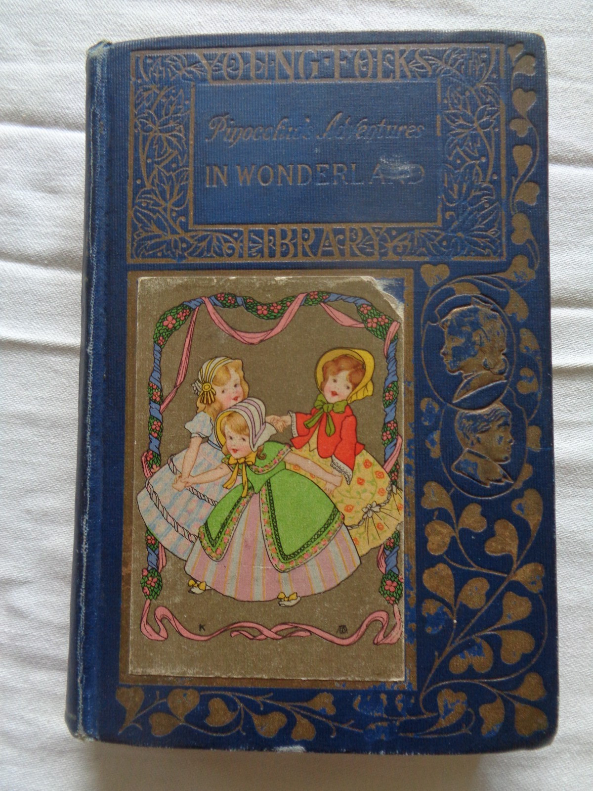 1898 Pinocchio’s Adventures in Wonderland Young Folks Library Gilt Antique Kids