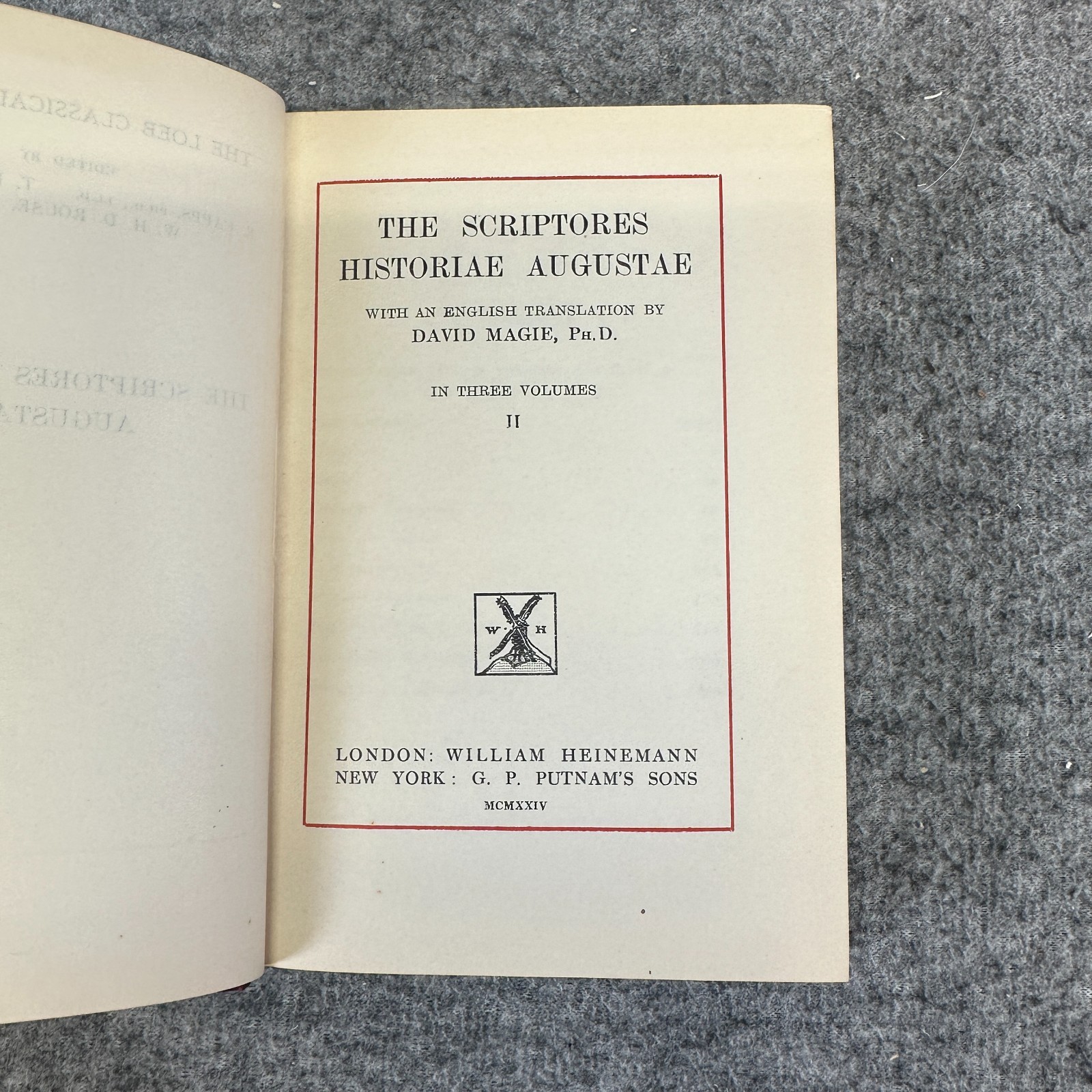 The Scriptores Historiae Augustae In Three Volumes David Magie HC 1921/24/32