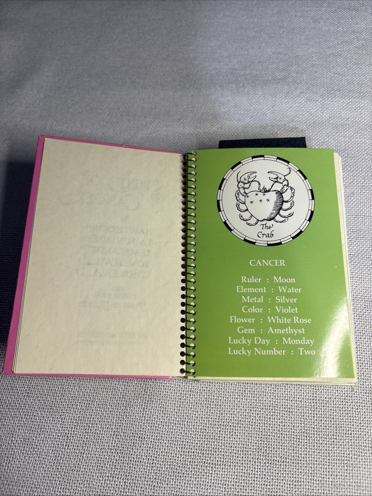 The Spirit Of Cancer Vintage Astrology Book 1970