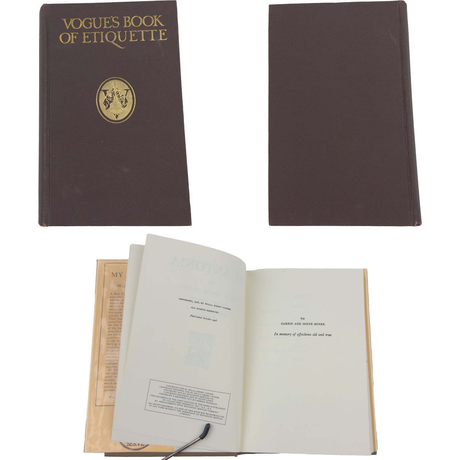1924 Vogue’s Book of Etiquette — Editors of Vogue, Illustrated Hardcover