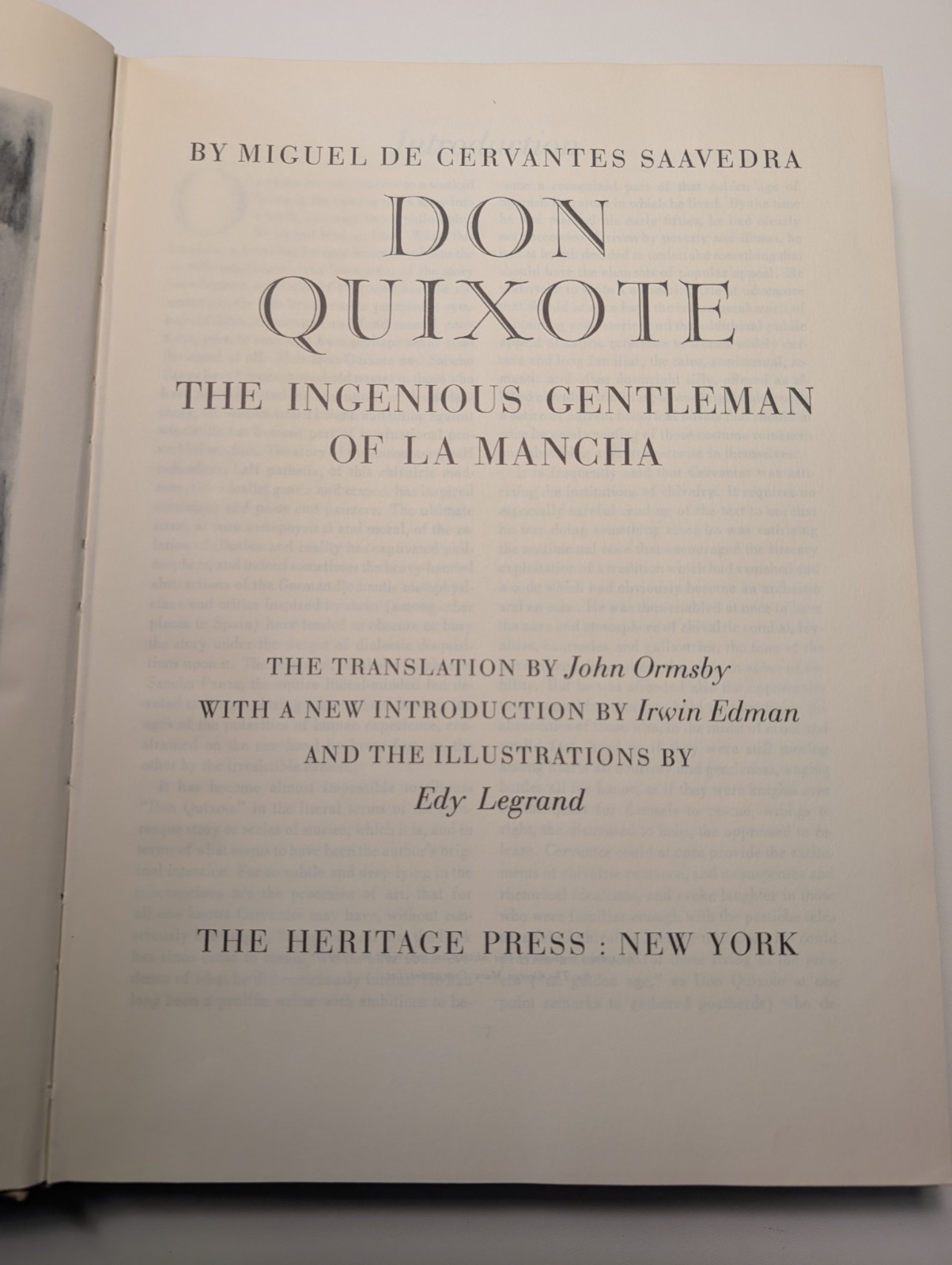 Don Quixote Miguel De Cervantes Heritage Press 1950 Edy Legrand Illustrated Slip