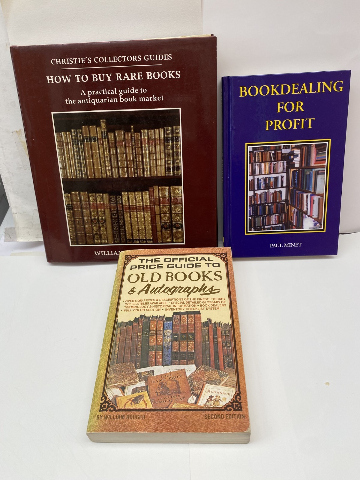 Three Books on Book Collecting, especially the commercial aspects