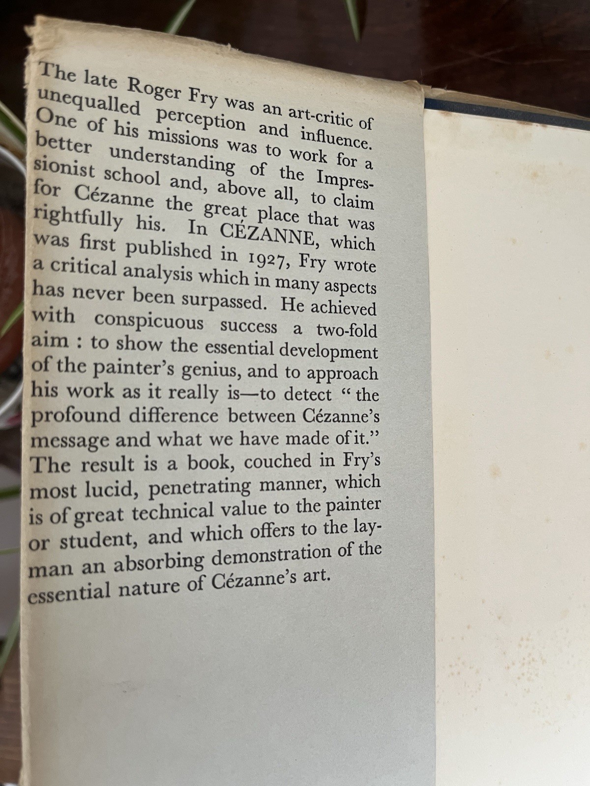 Cézanne A Study of his Development, Roger Fry, Hogarth Press, 1952 2nd Edition