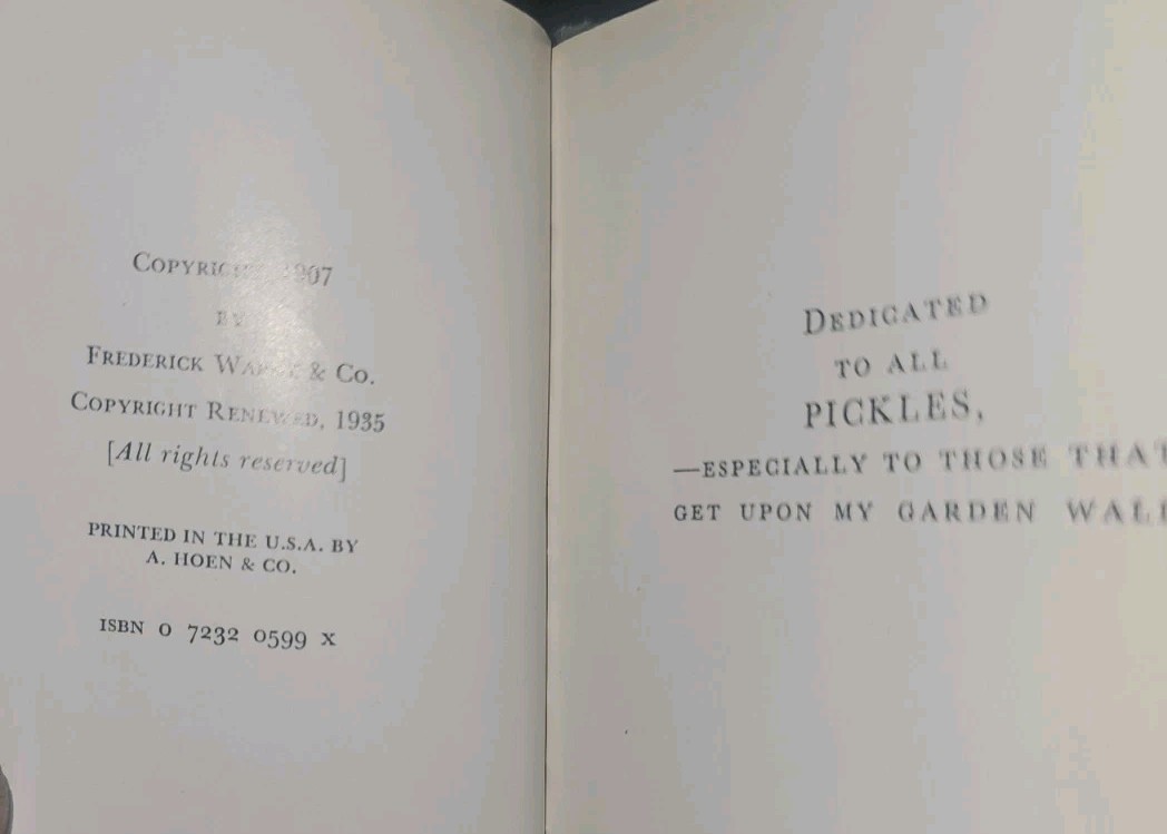 ​The Tale of Tom Kitten Beatrix Potter Frederick Warne Hardcover Vintage Reprint