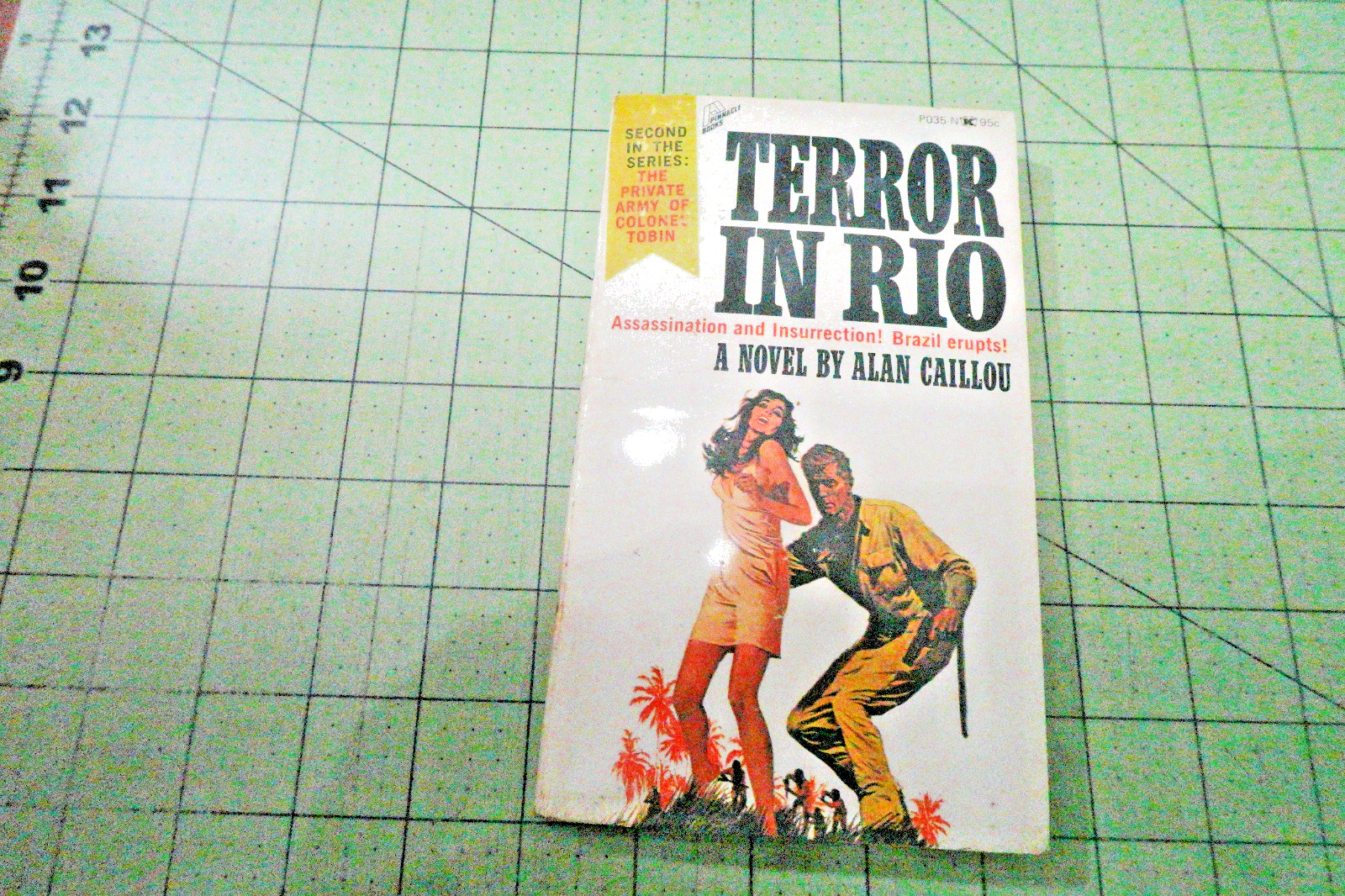 TERROR IN RIO BY ALAN CAILLOU 1971 VINTAGE PINNACLE BKS ACTION ADVENTURE PBO