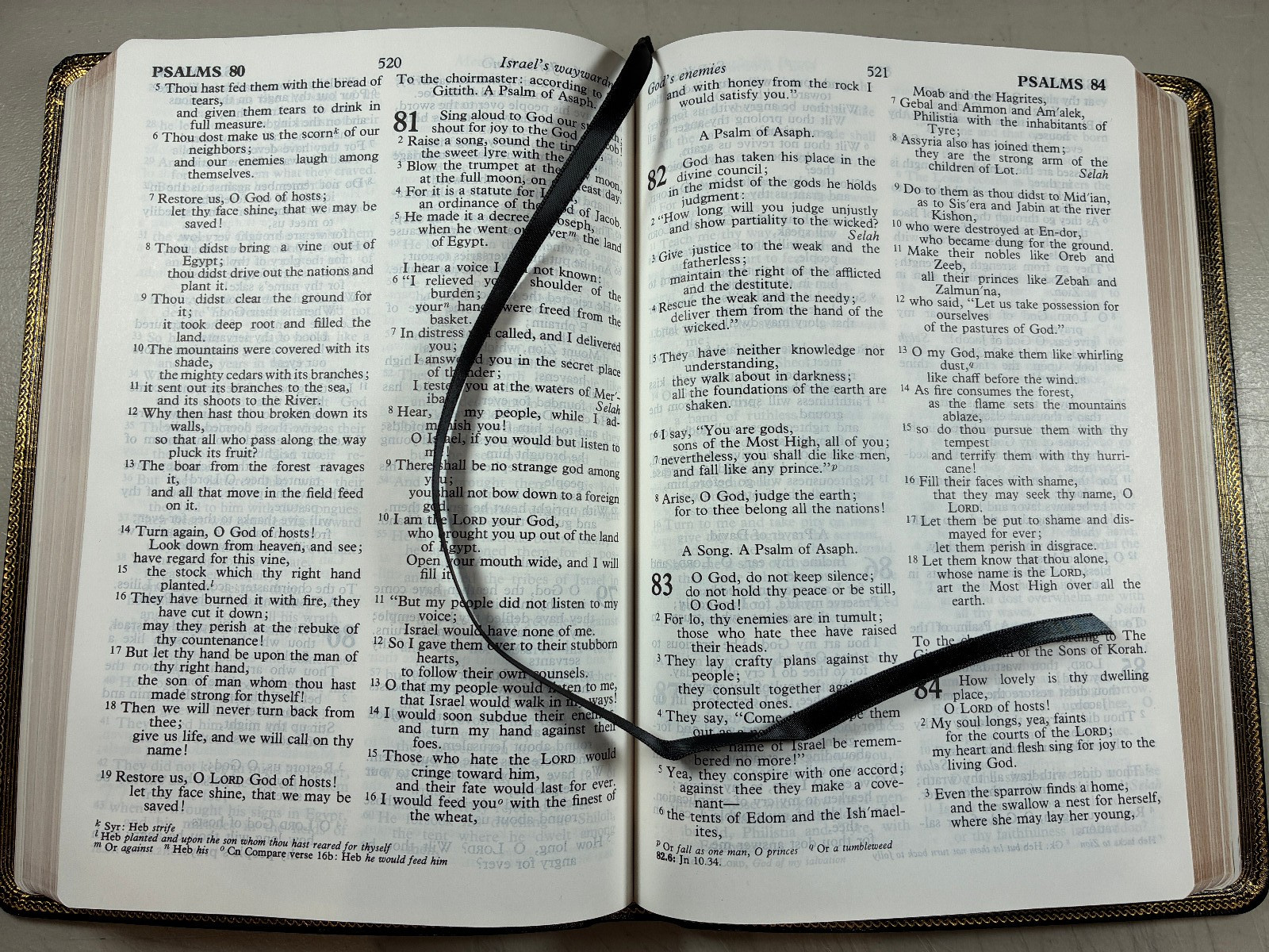 1972 Large Print Text Bible c29 Leather RSV Revised Standard Version w Box World