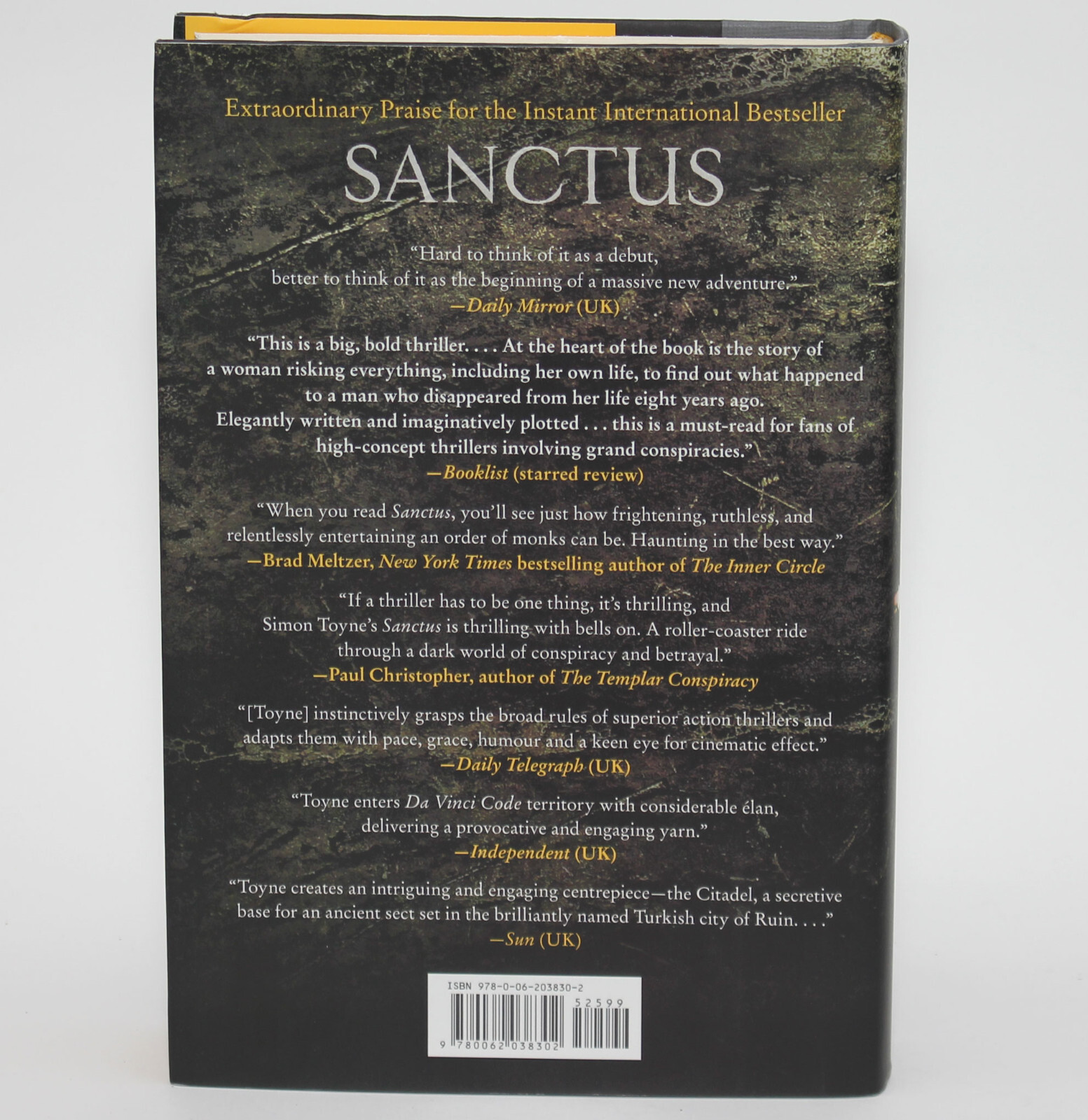 Signed/Inscribed! SANCTUS by Simon Toyne – William Morrow2011 1st Edition HC/DJ