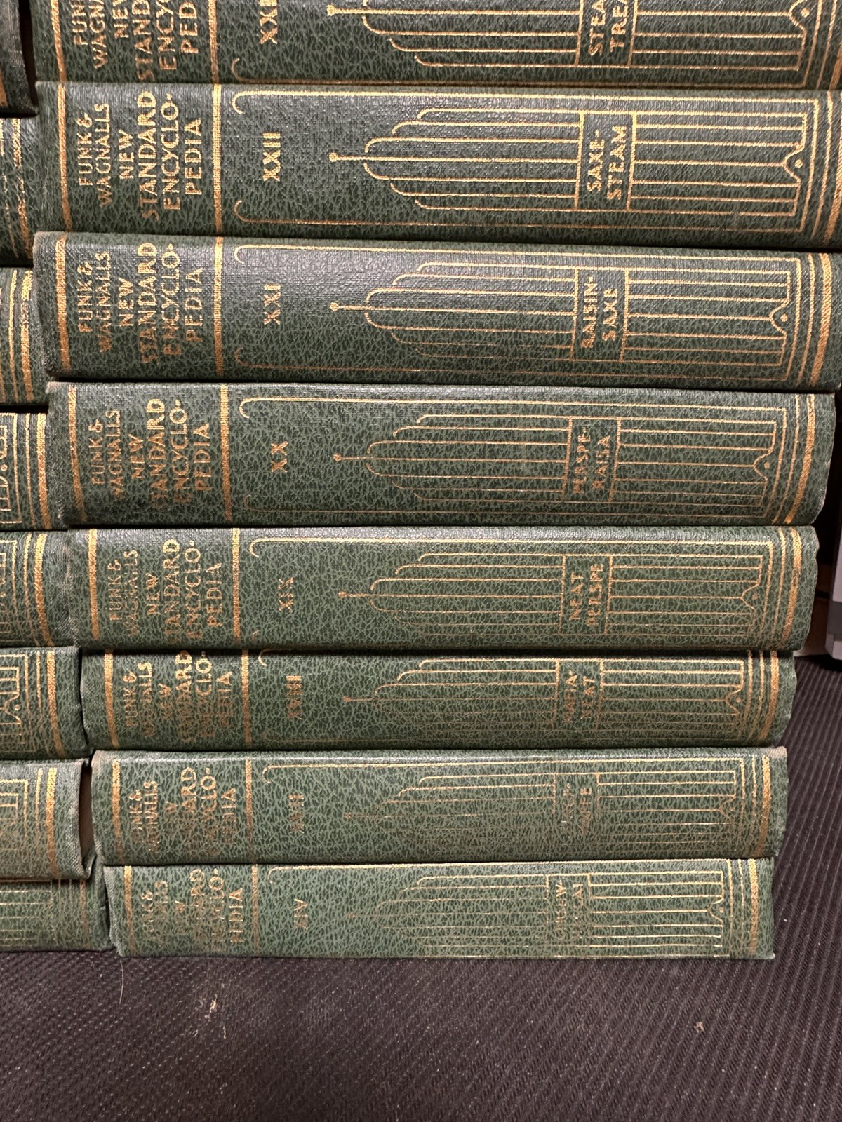 Vintage 1931 Funk Wagnalls New Standard Encyclopedia Incomplete Set 22 Volumes