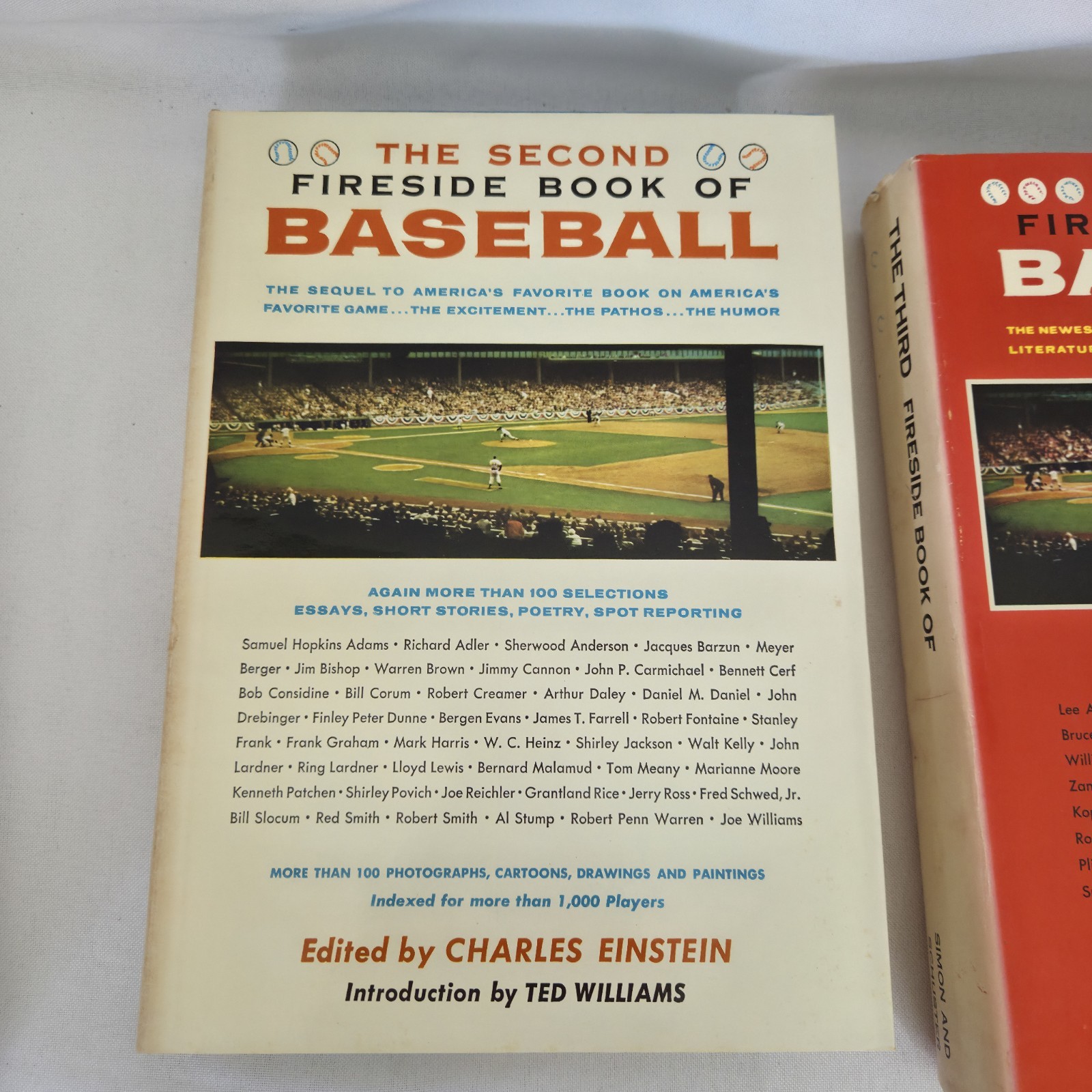 Boxed Set Fireside Book of Baseball 3 Volumes W Dust Jackets Charles Einstein