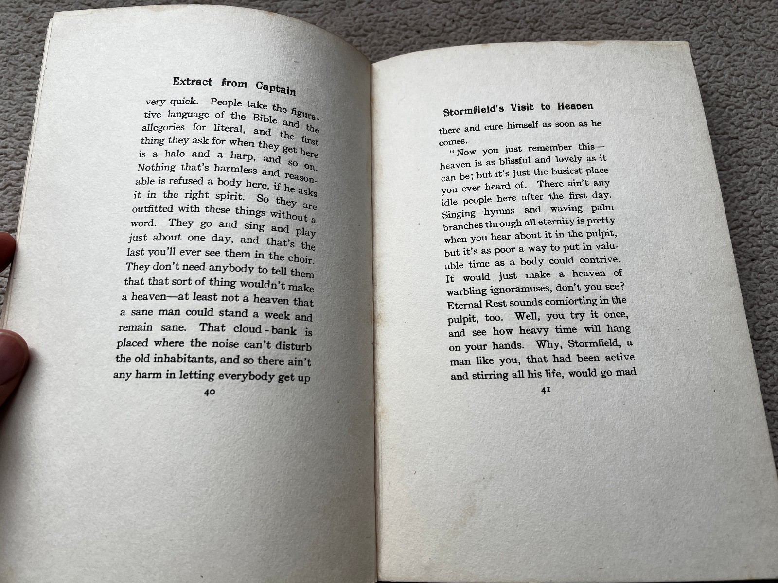 Extract From Captain Stormfield’s Visit To Heaven – 1st ed. – Mark Twain 1909 L7