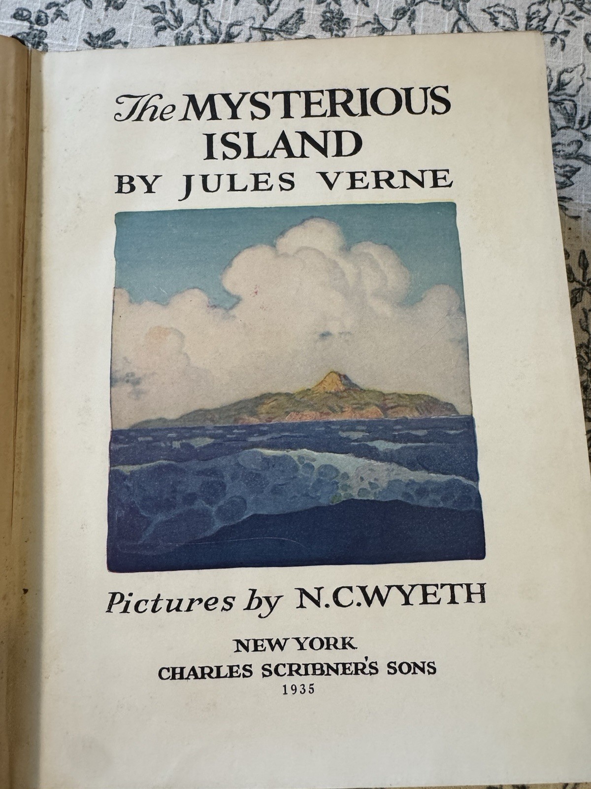 Jules Verne The Mysterious Island 1935 Scribner Hardcover, Illus N.C. Wyeth