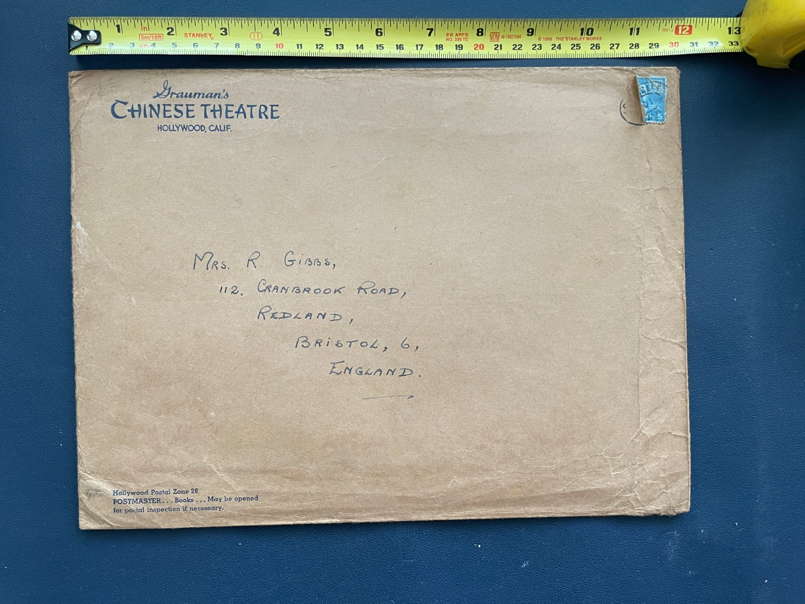 1943 Grauman’s Chinese Theatre Souvenir Booklet Hollywood & Original Envelope