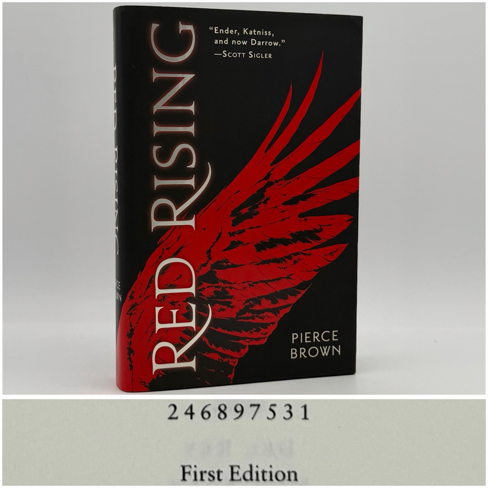 Red Rising – Pierce Brown (TRUE 1st edition 1st print HC) Del Rey, 2014